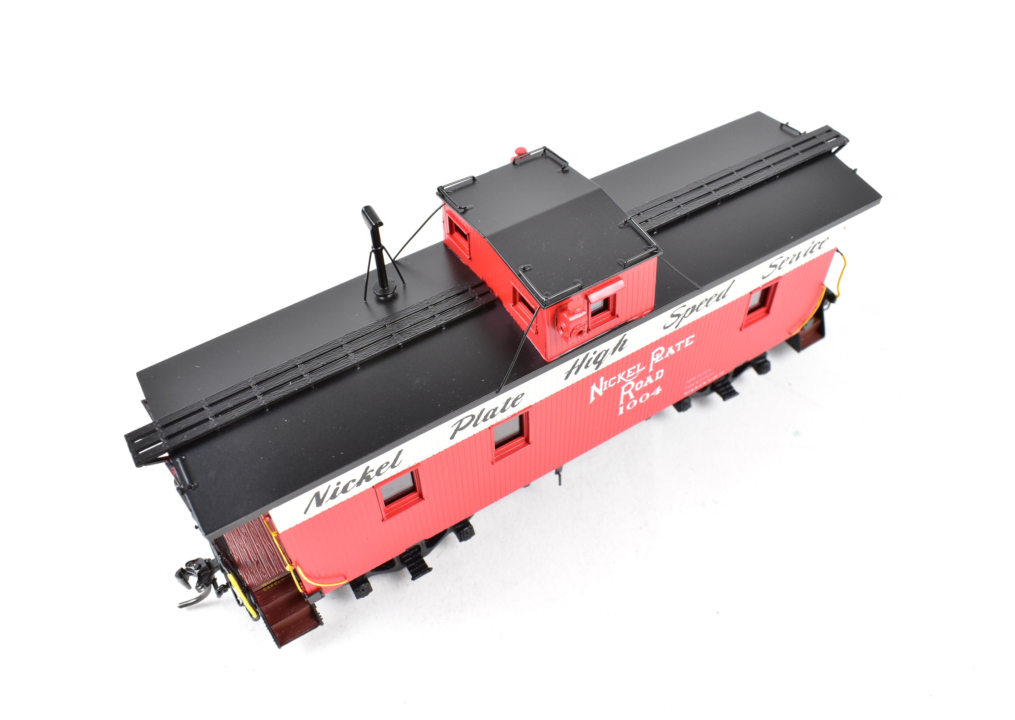HO Scale Brass Division Point Nickel Plate Road 1000 Series 30-Foot Wood Caboose Model FP No. 1004 from New York City and St. Louis