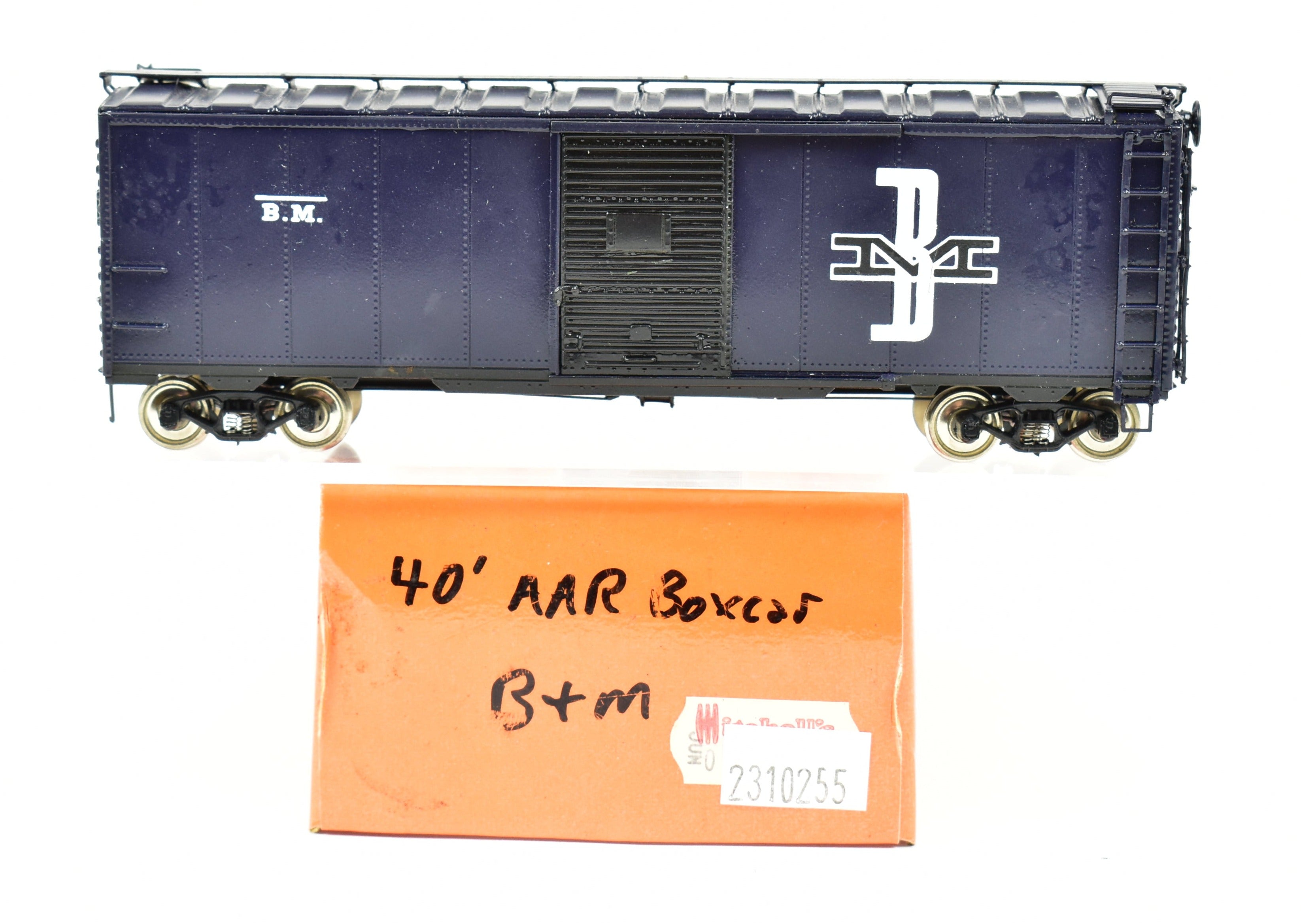 HO Brass Precision Scale Co. B&M Boston & Maine 40' AAR Single Door Boxcar
