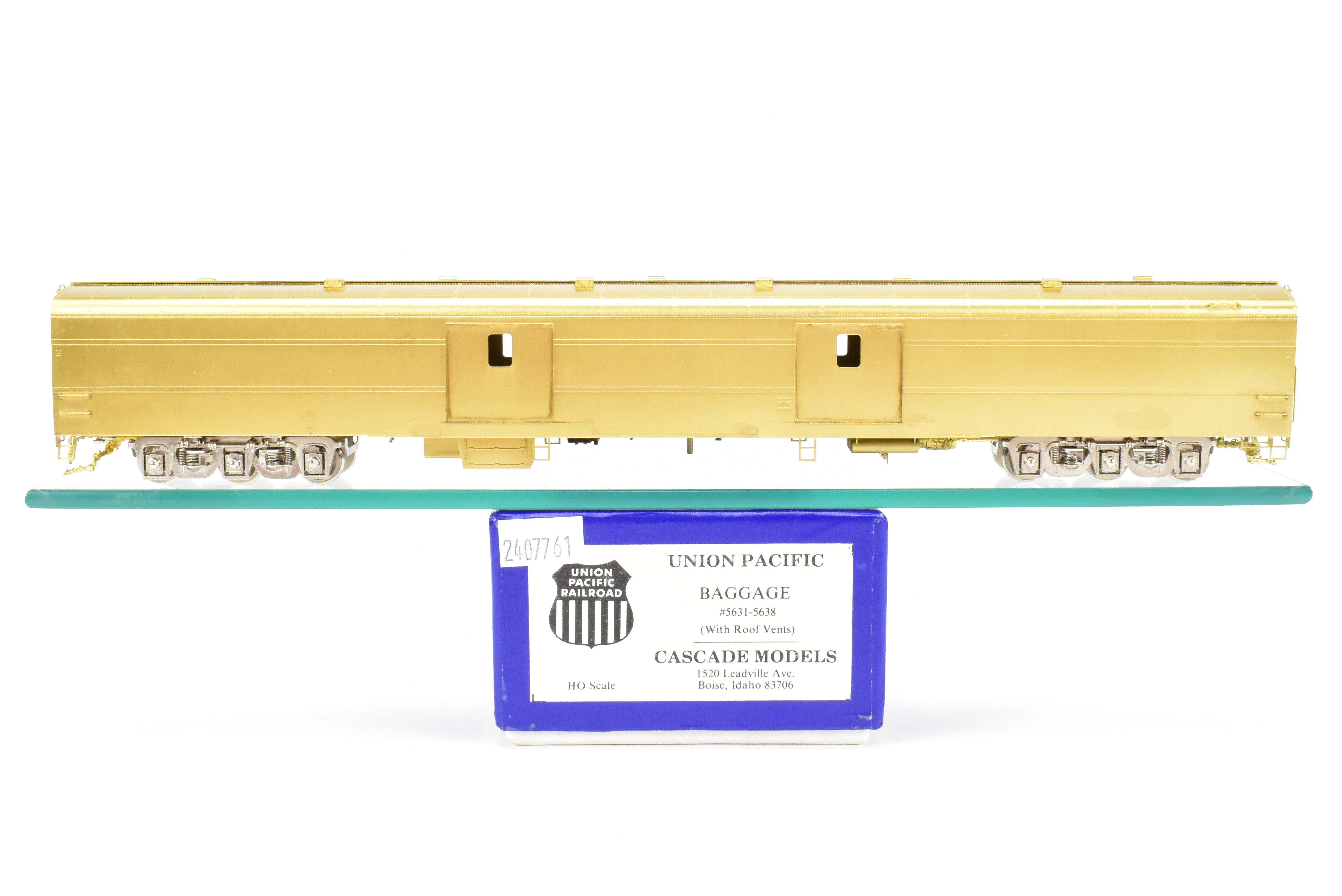 HO Scale Brass UP Union Pacific 1954 ACF Baggage Cars 5631 - 5638 with Roof Vents