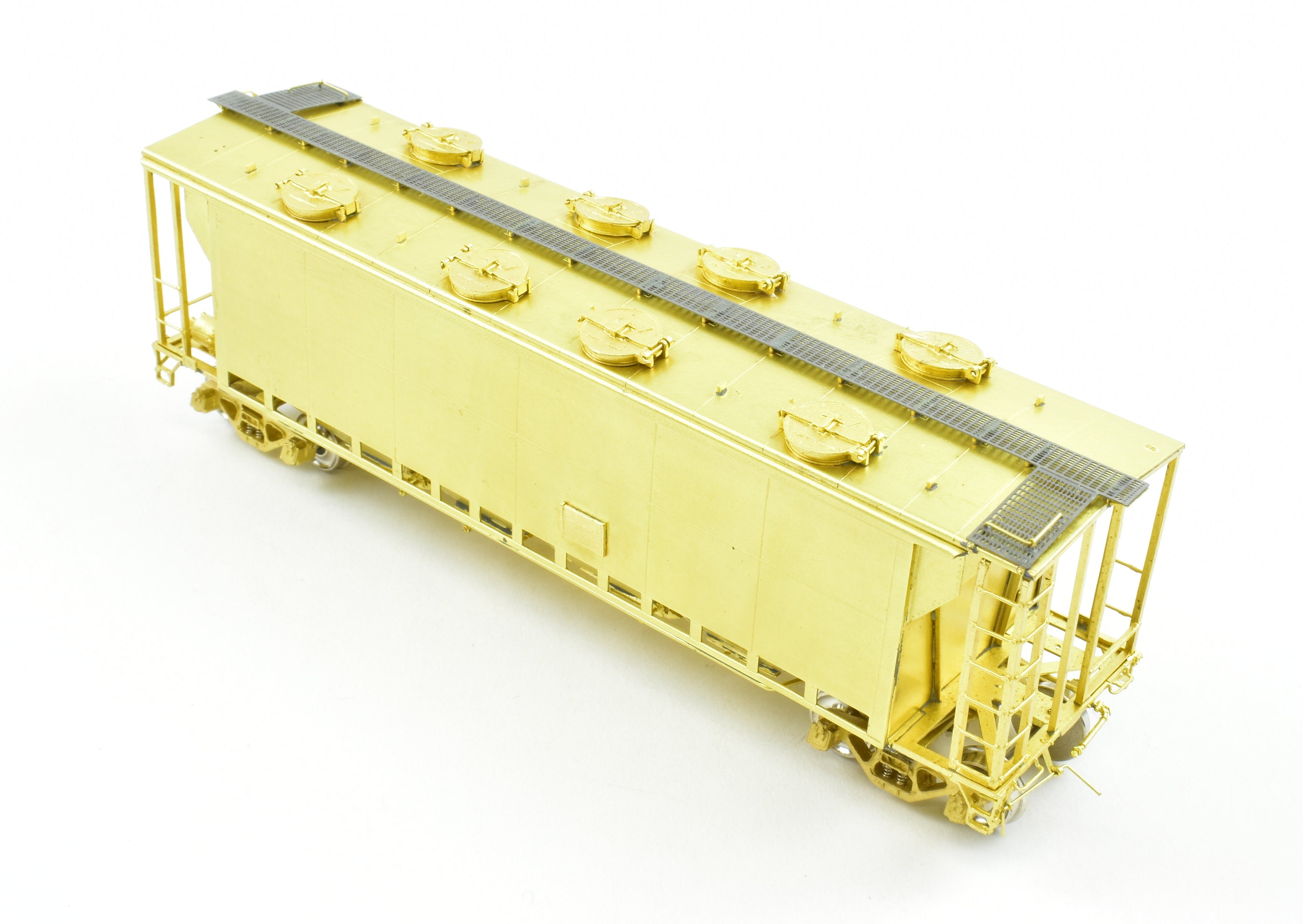 HO Scale Brass Slab Side Covered Hopper Model by Overland Models, Inc. (OMI) Representing Toronto Hamilton & Buffalo (TH&B) #2830 - 2859 Series