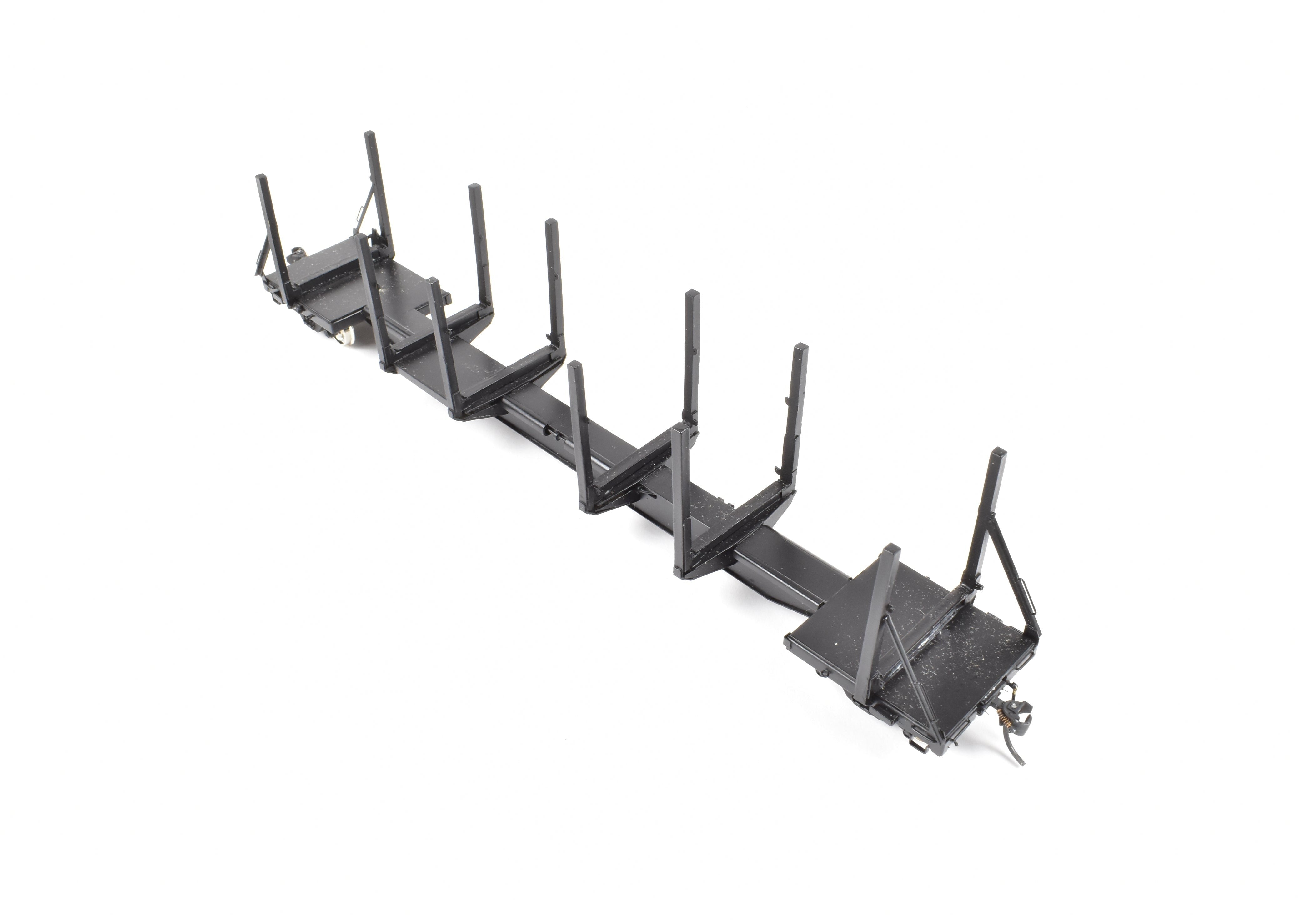 HO Brass Precision Scale Co. 100-Ton Black Log Car FP - Various Roads