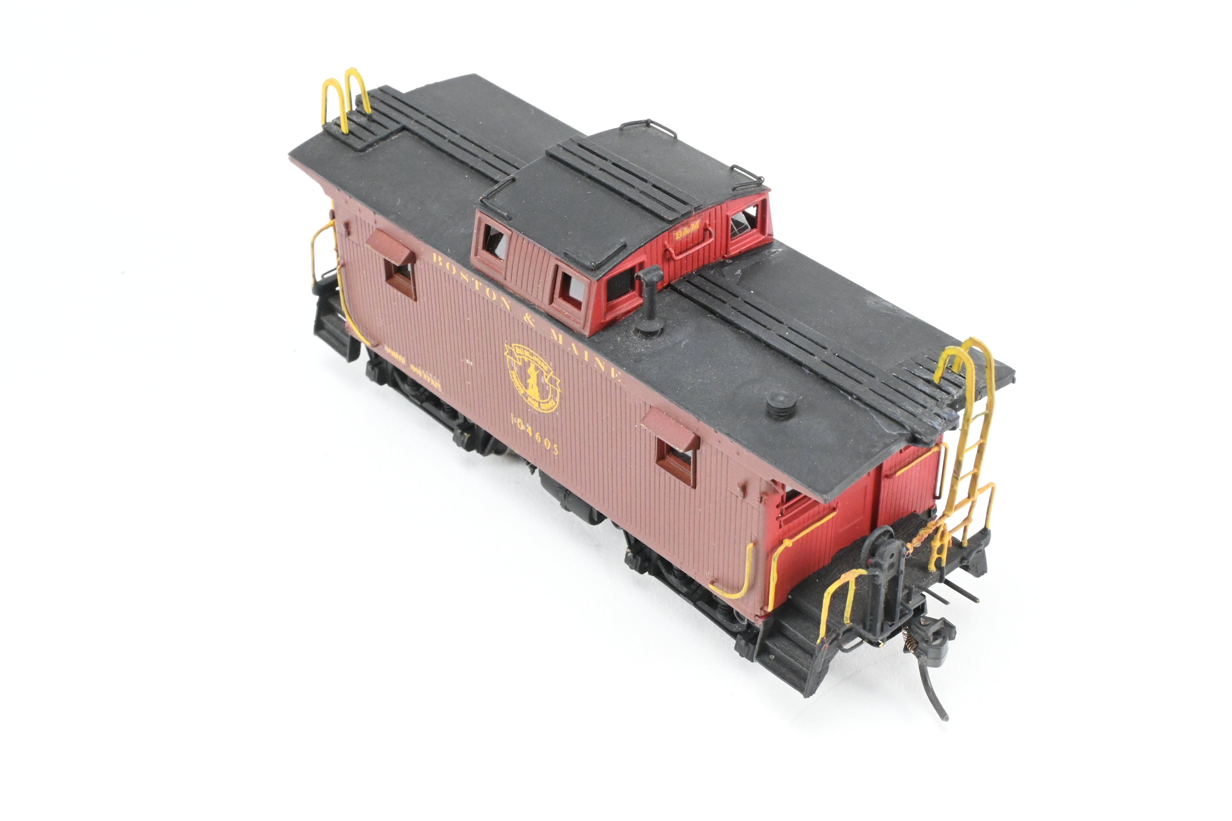 OMI Overland Models HO Brass B&M Wood Caboose w/ Slanted Cupola Custom Painted