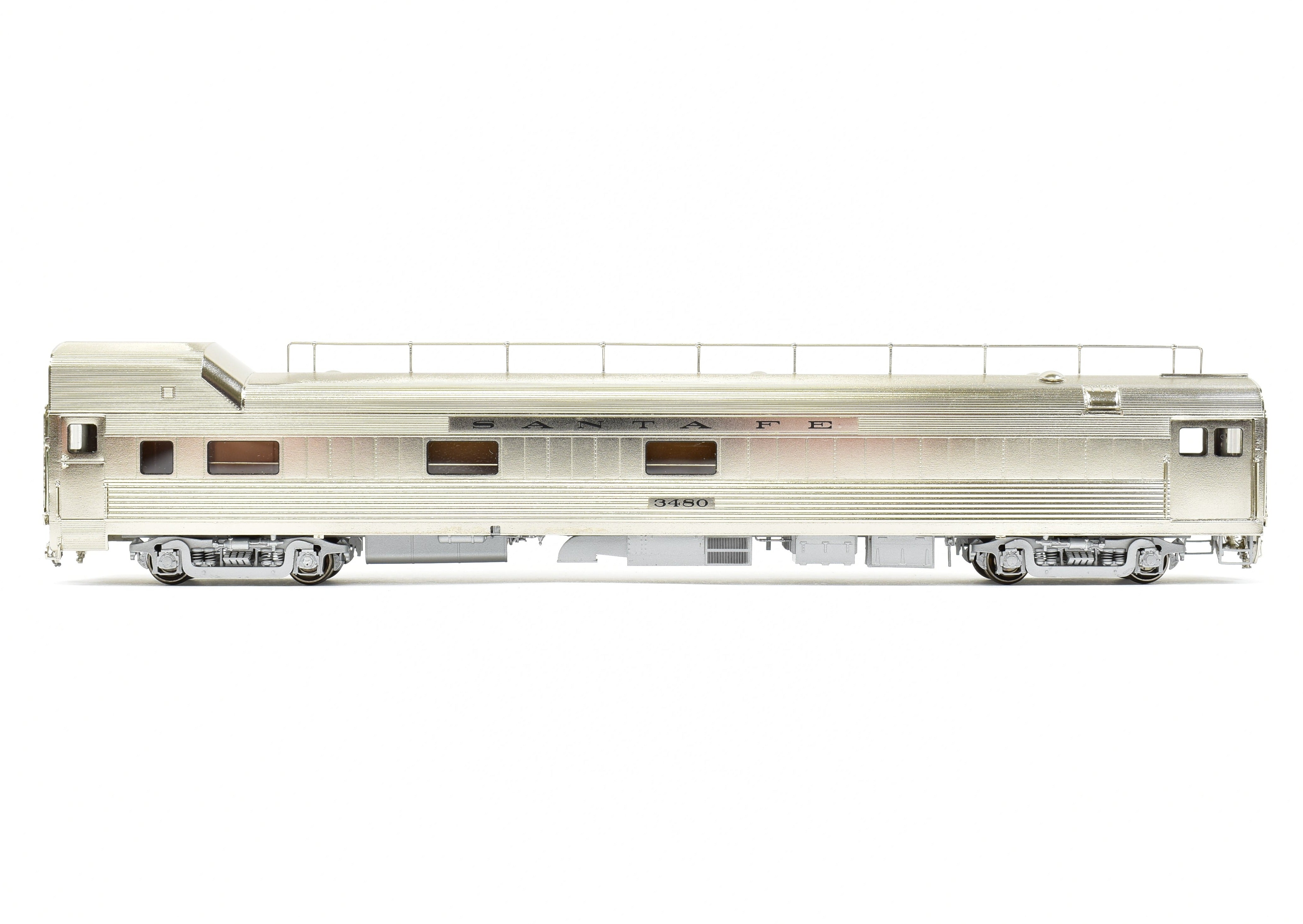 HO Scale Brass ATSF - Santa Fe Baggage Dorm Car #3480 by Overland Models