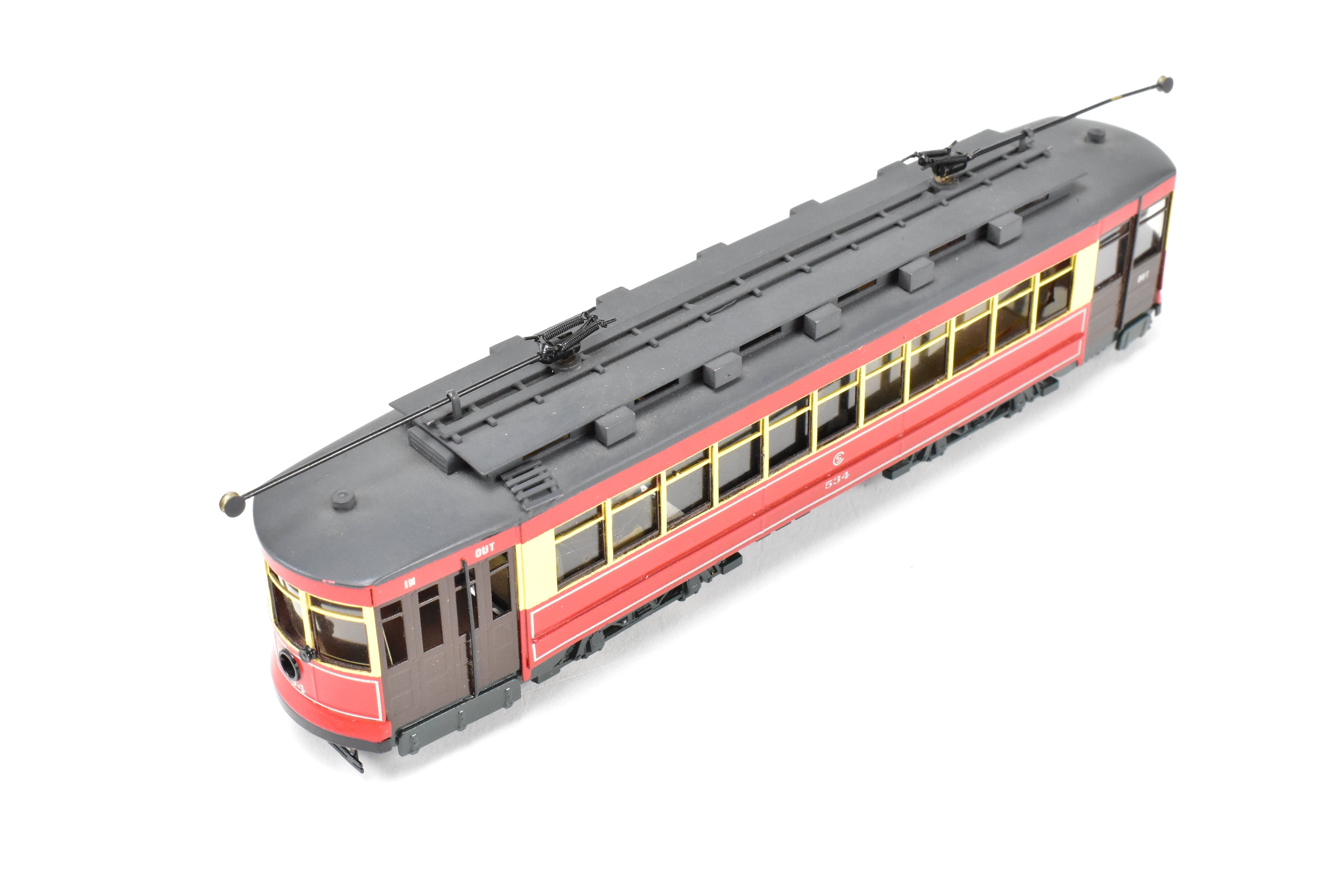 HO Brass Fairfield 343 CSL Chicago Surface Lines Pullman Car #534 Custom Painted