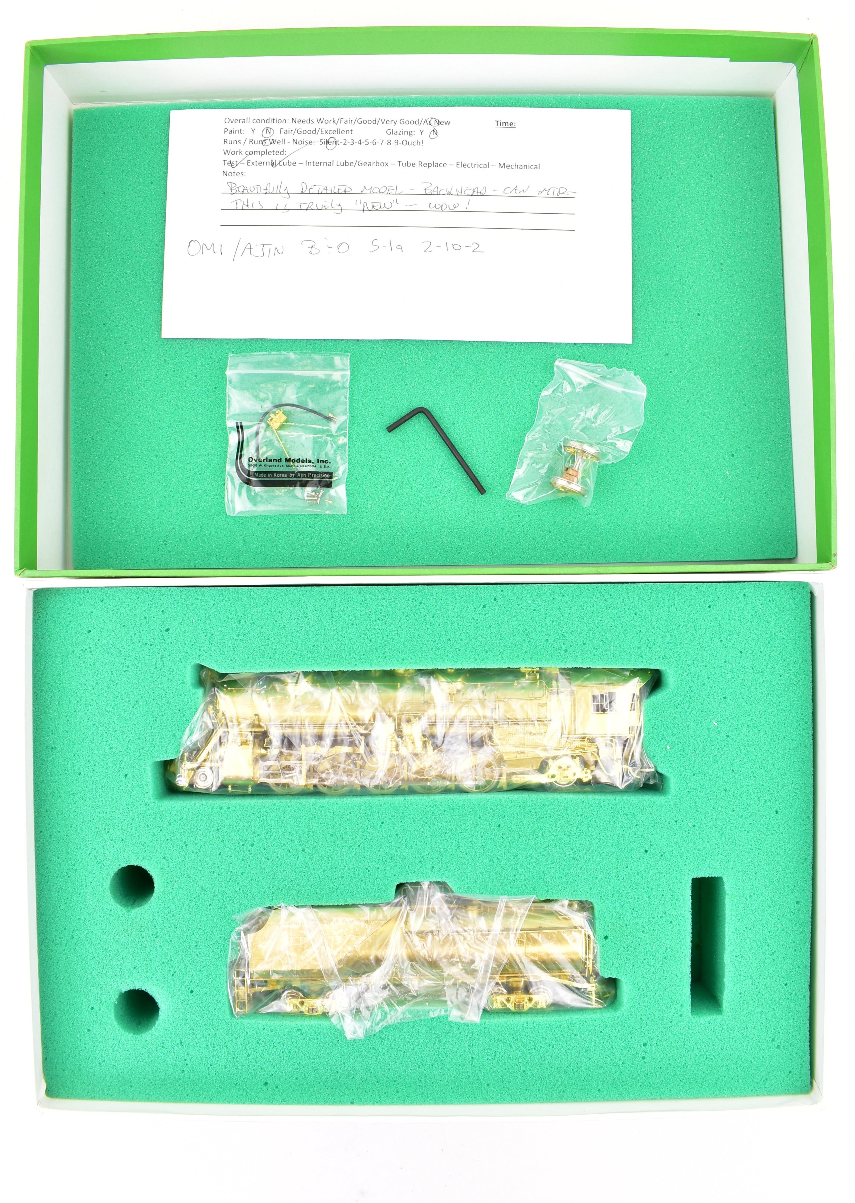 HO Scale Brass OMI Overland Models B&O Baltimore & Ohio S-1a 2-10-2 Model