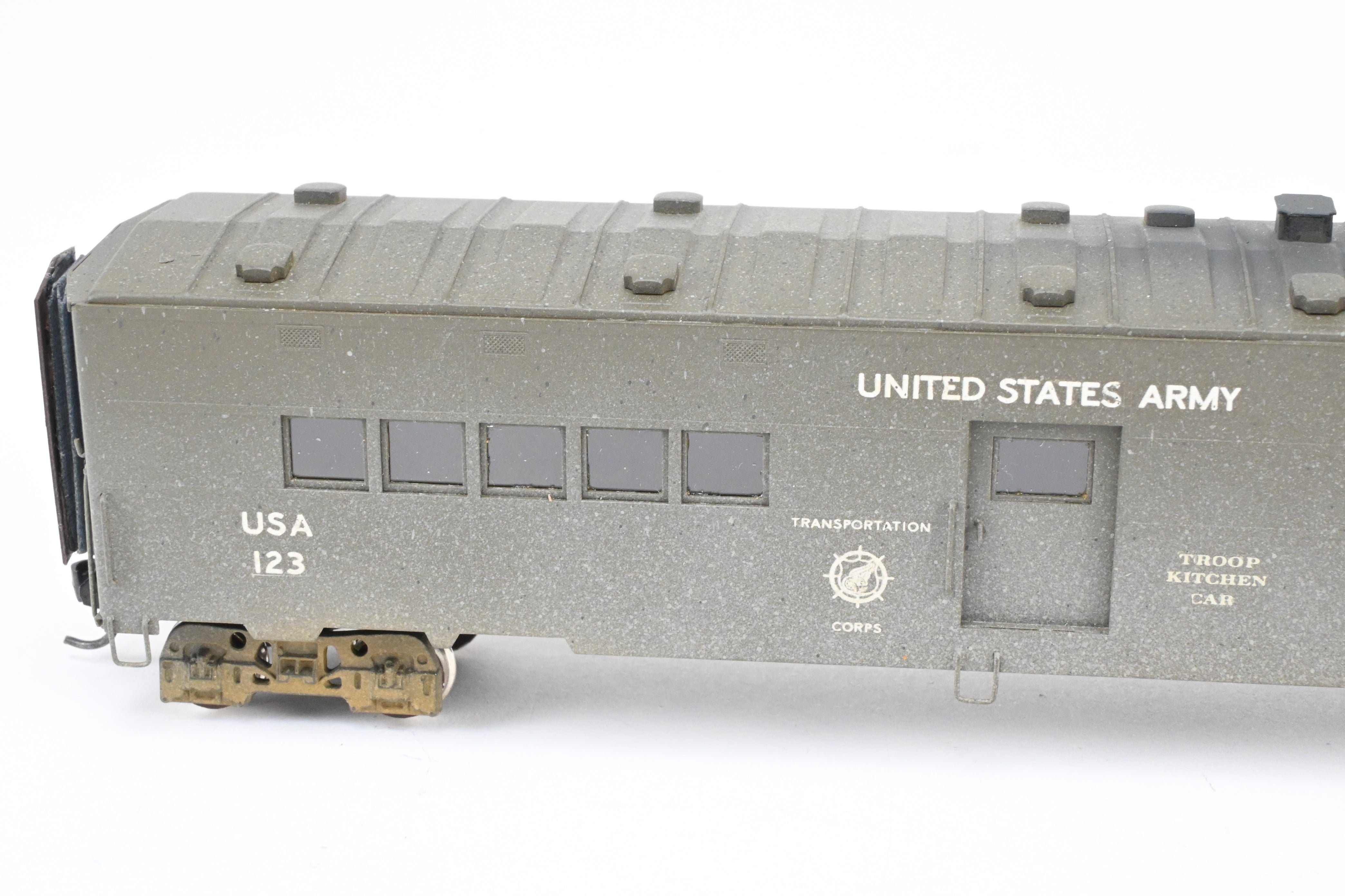 HO Scale Brass Hallmark Pullman Troop Sleeper Custom-Painted for US Army