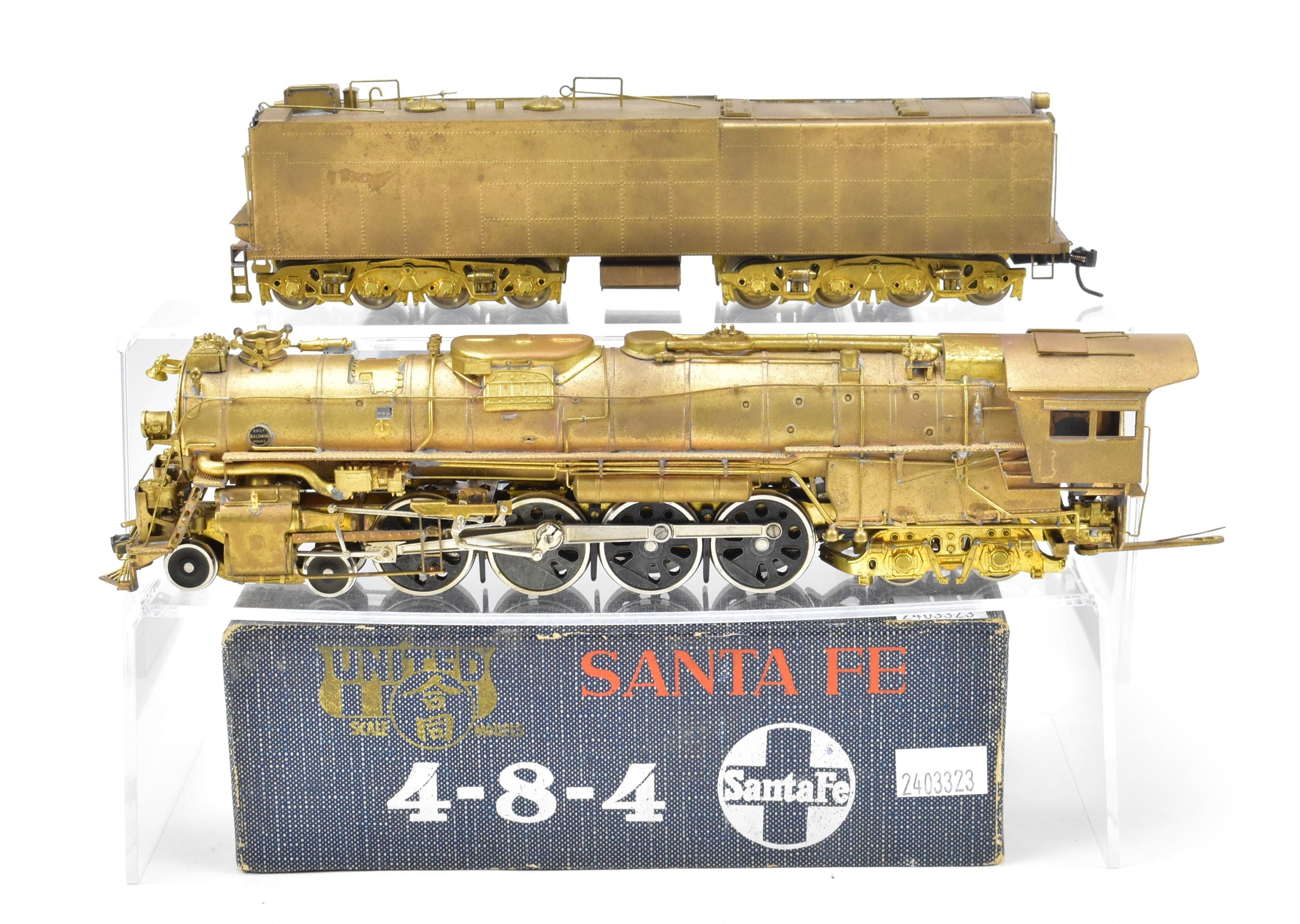 HO Scale Brass PFM - United ATSF - Santa Fe 4-8-4 Northern Model Train for Collectors and Enthusiasts