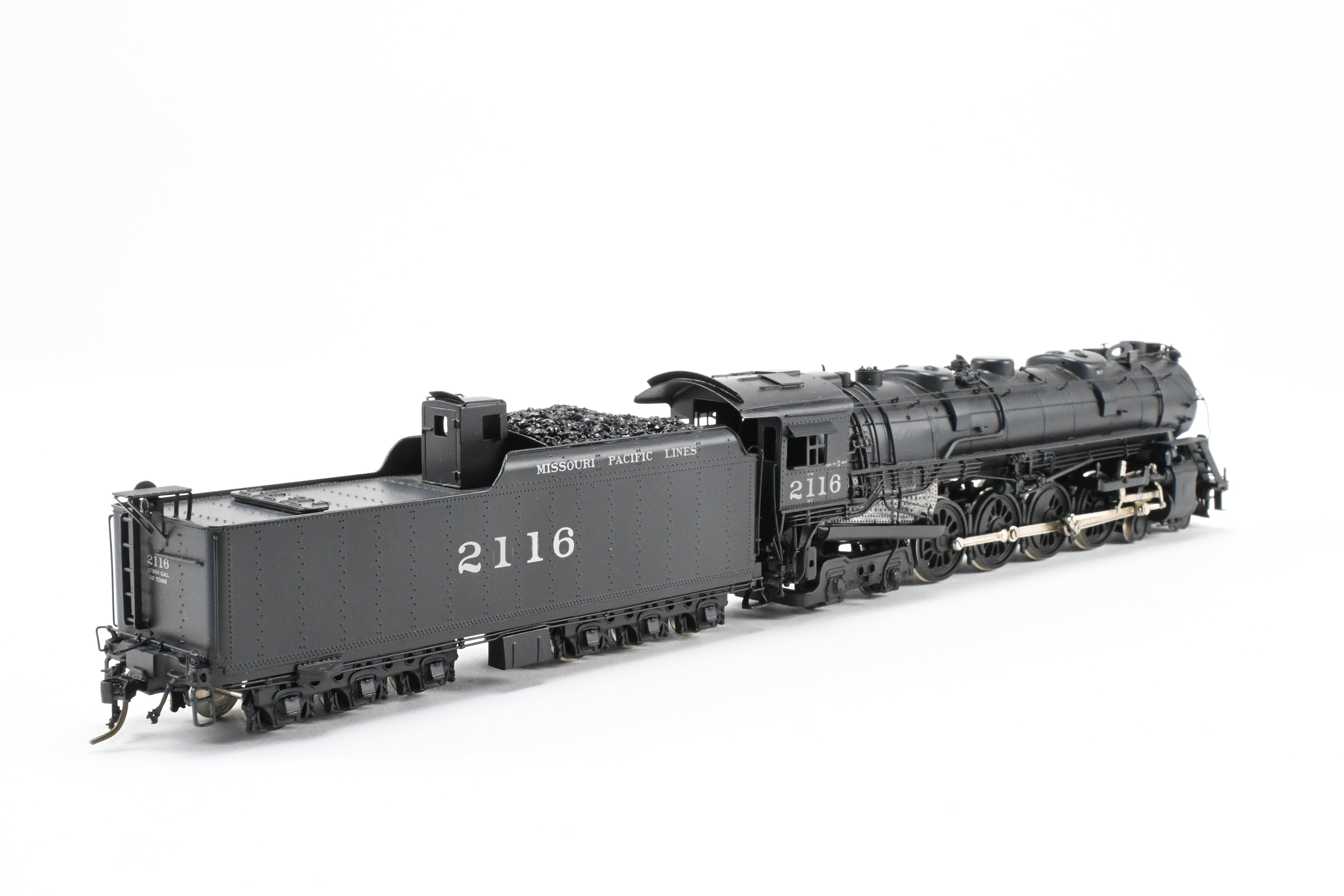 HO Scale Custom-Built Brass Model Train: Missouri Pacific 2100 Series 4-8-4 Locomotive, Custom Painted as No. 2116, One-of-a-Kind Creation by Joe G. Collias