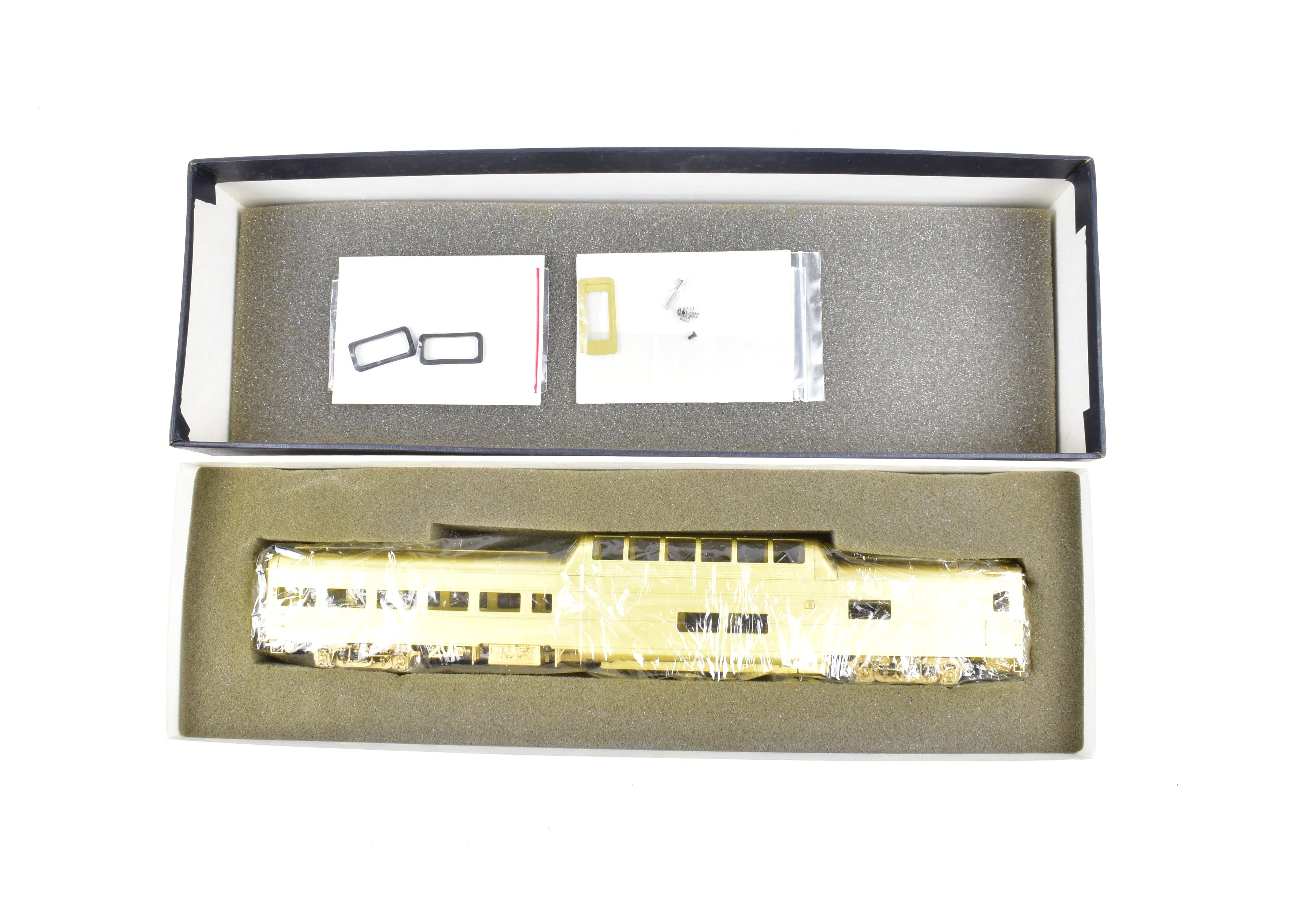 HO Scale Brass Model Train - Wasatch Model Co. Union Pacific 9000 Series Dome Lounge Observation Car Modified for Mid - Train Service