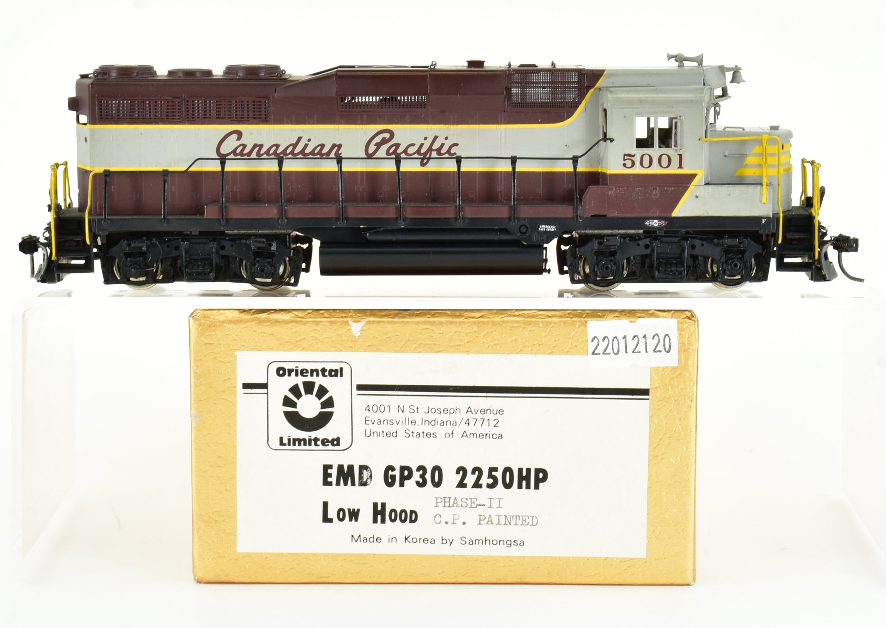 HO Scale Brass Canadian Pacific Railway EMD GP30 PH II 2250 HP #5001 by Oriental Limited