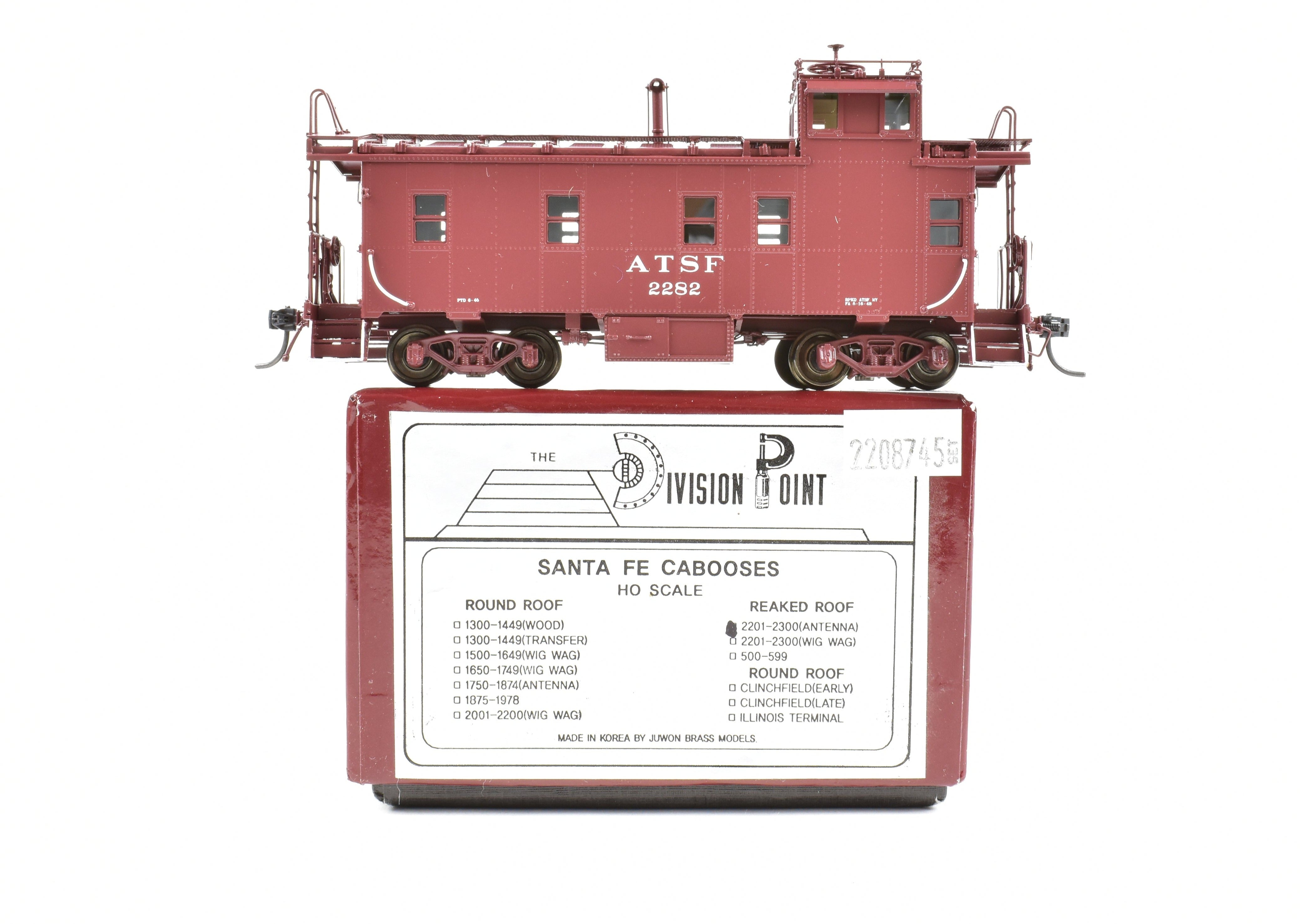 HO Brass DVP Santa Fe Peaked Roof Caboose with Antenna, Road #11616