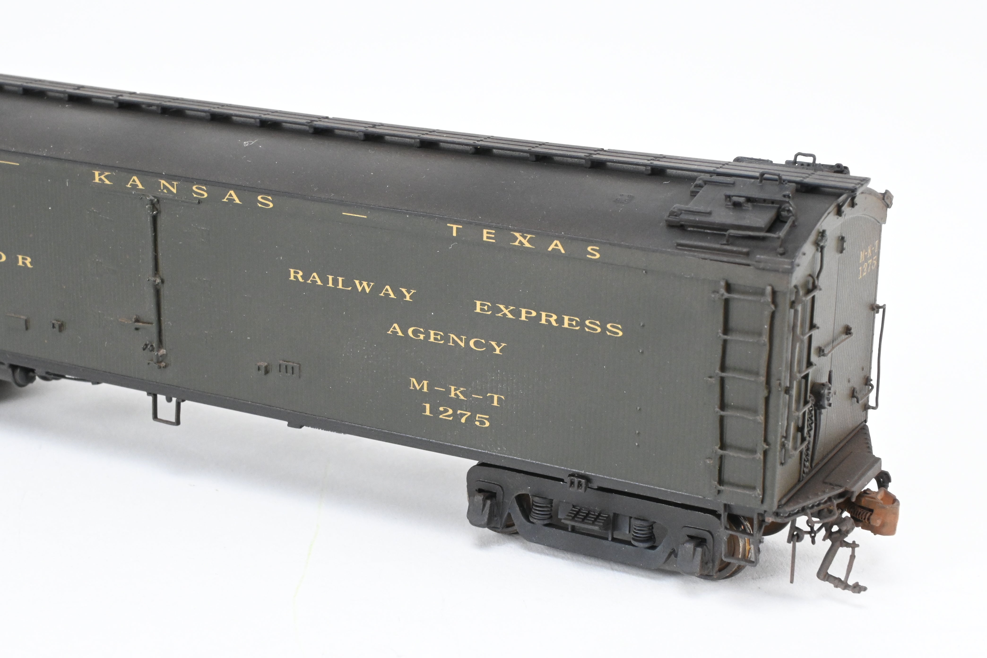HO Scale Brass Precision Scale Co. Missouri Kansas Texas BR Class 53' 6 Reefer with Miner Brake System and FP - A High - Quality Model for Rolling Stock Fleet