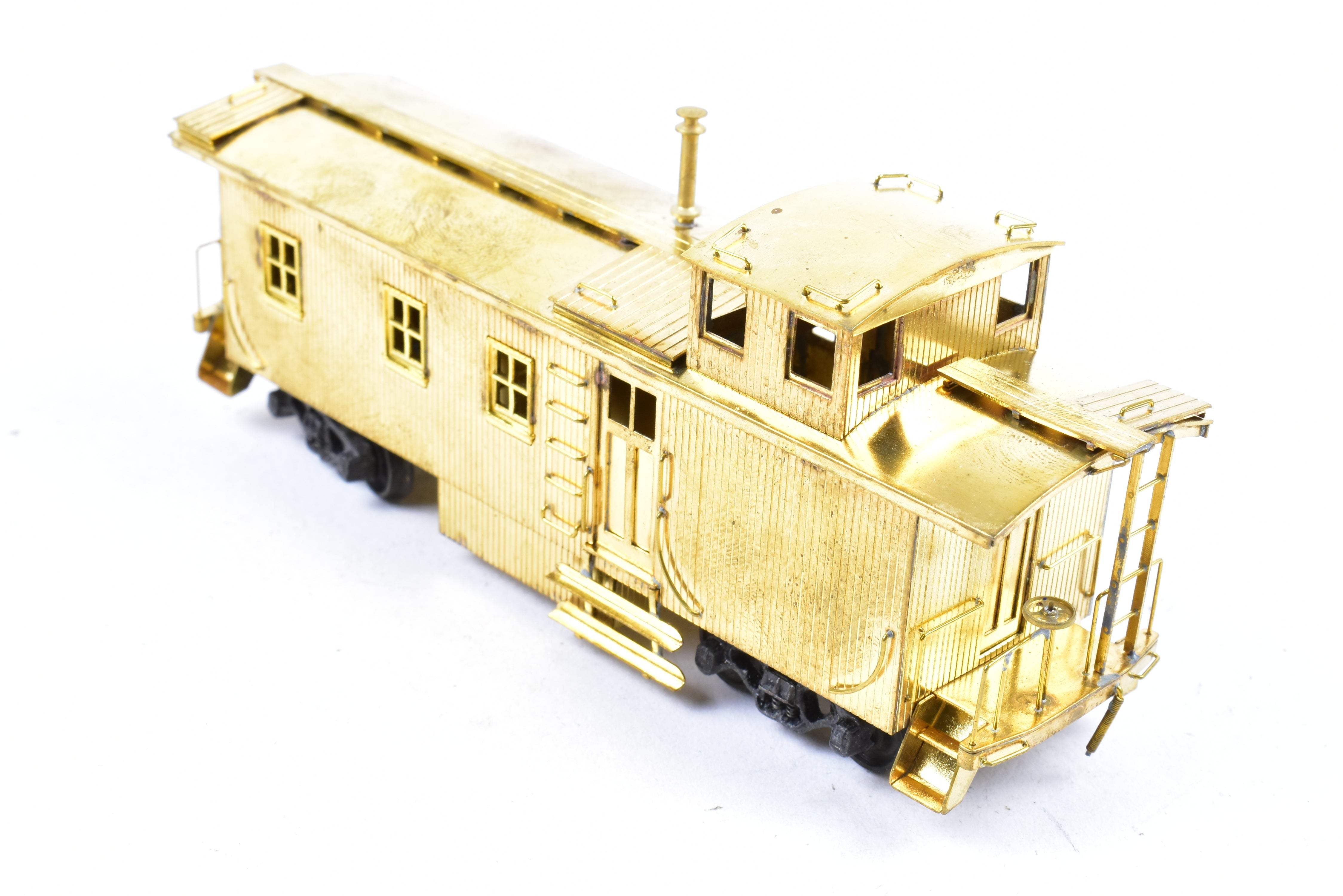 HO Scale Brass Model Trains by Trains Inc. - AT&SF Santa Fe Side-Door Caboose for Railroad Layouts