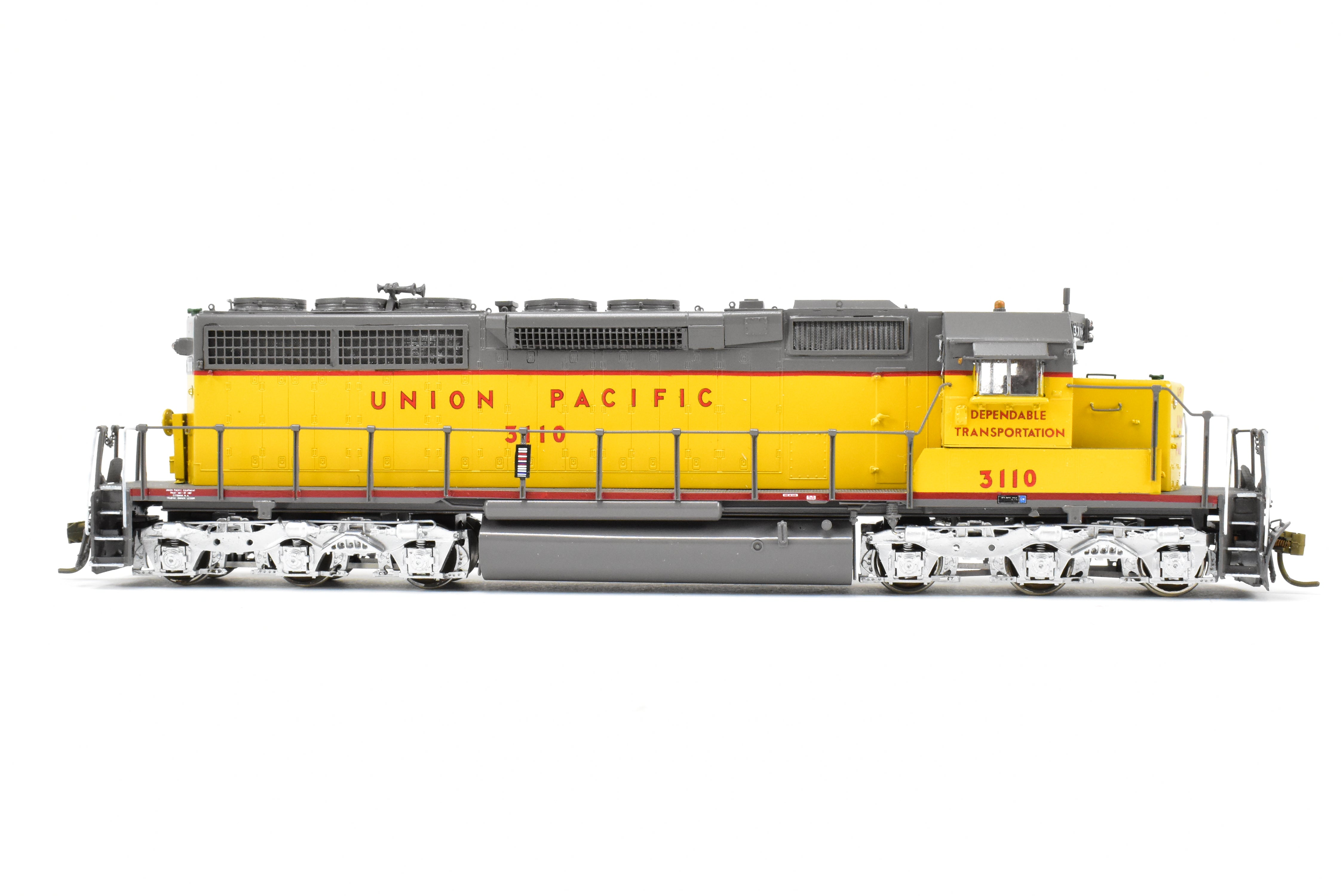 HO Scale Brass Model Train by Overland Models Inc. - Union Pacific EMD SD40 Locomotives with Road Numbers from 3083 to 3122, Specifically CP #3110