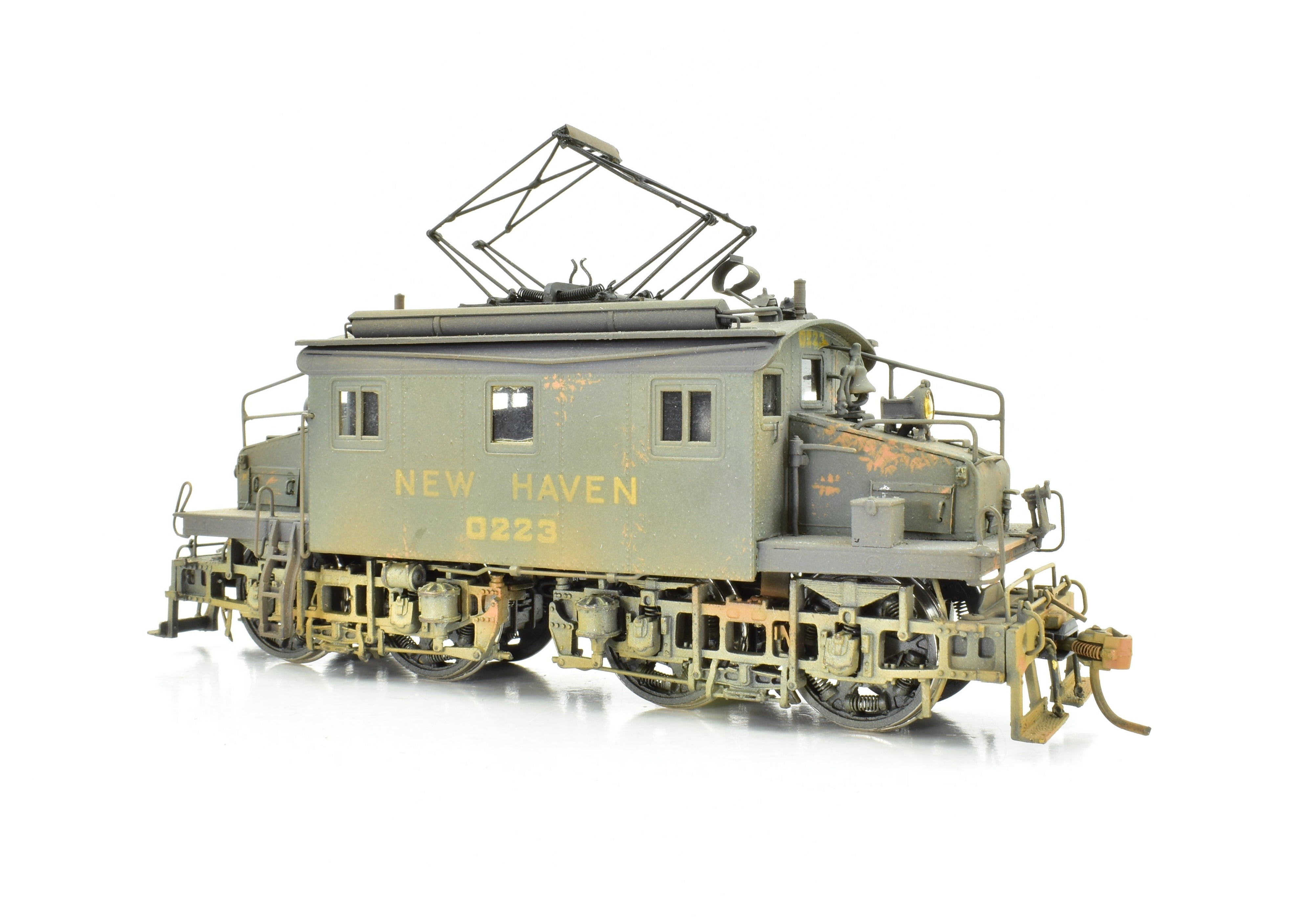 HO Scale Brass OMI - Overland Models Inc. New Haven EY - 2 Electric Switcher Model Locomotive Custom Painted with Unique Weathering 0223