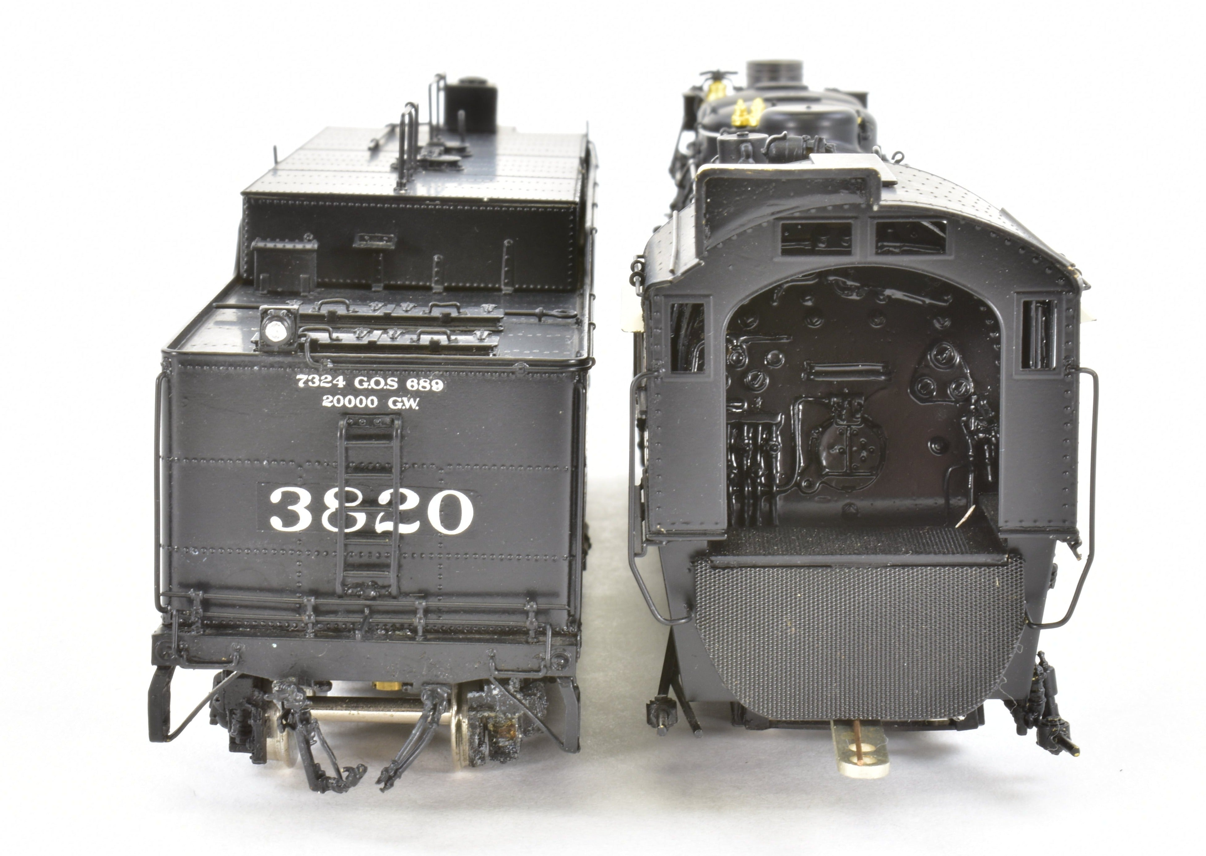 High - Quality HO Scale Brass Model Train Key Imports ATSF - Santa Fe 2 - 10 - 2 No. 3820 Factory - Painted CS - 52 for Model Railroading Enthusiasts