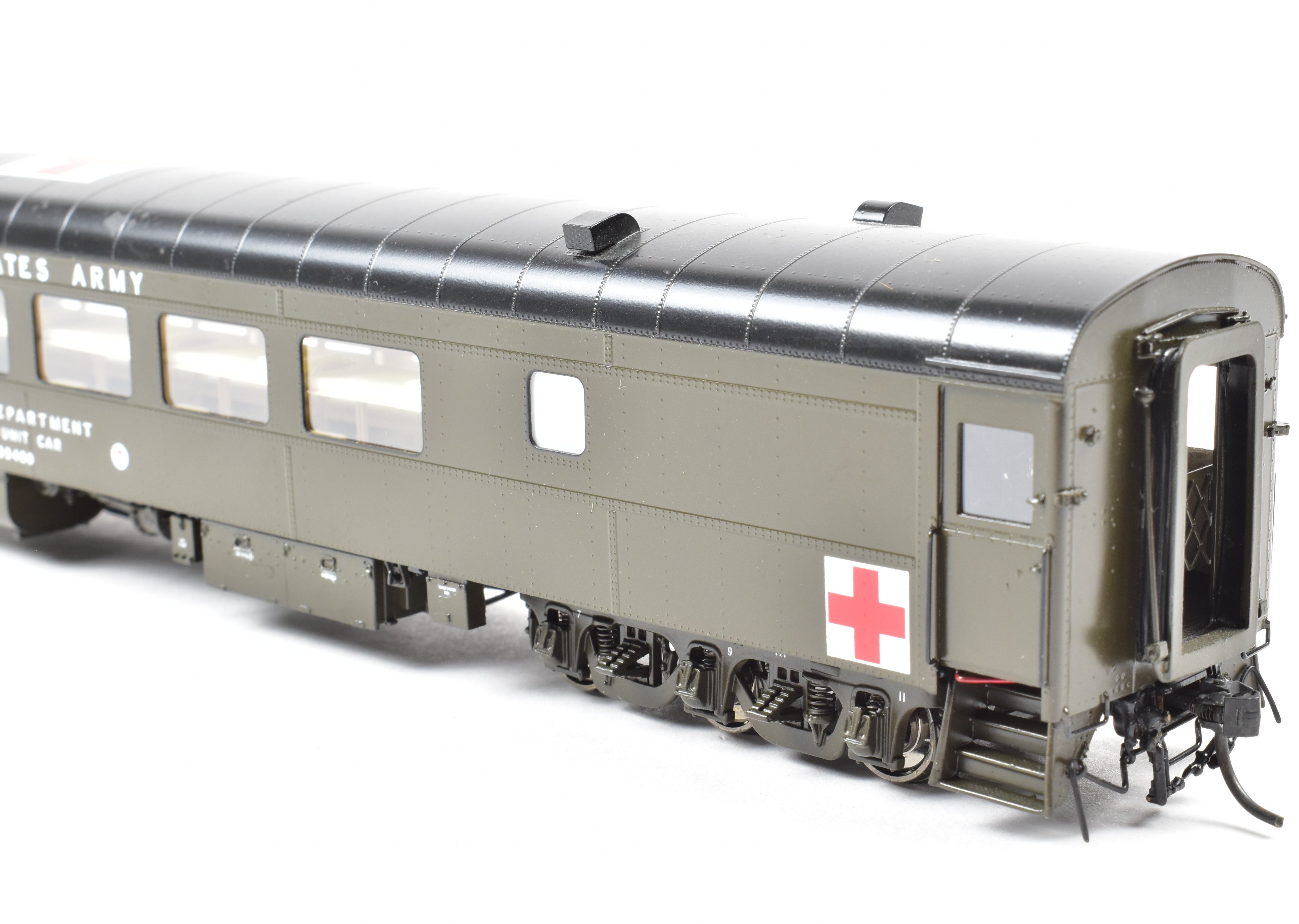 HO Scale Brass Consignment OMI - Overland Models, Inc. USAX - US Army Hospital Car for Freight/Passenger Use