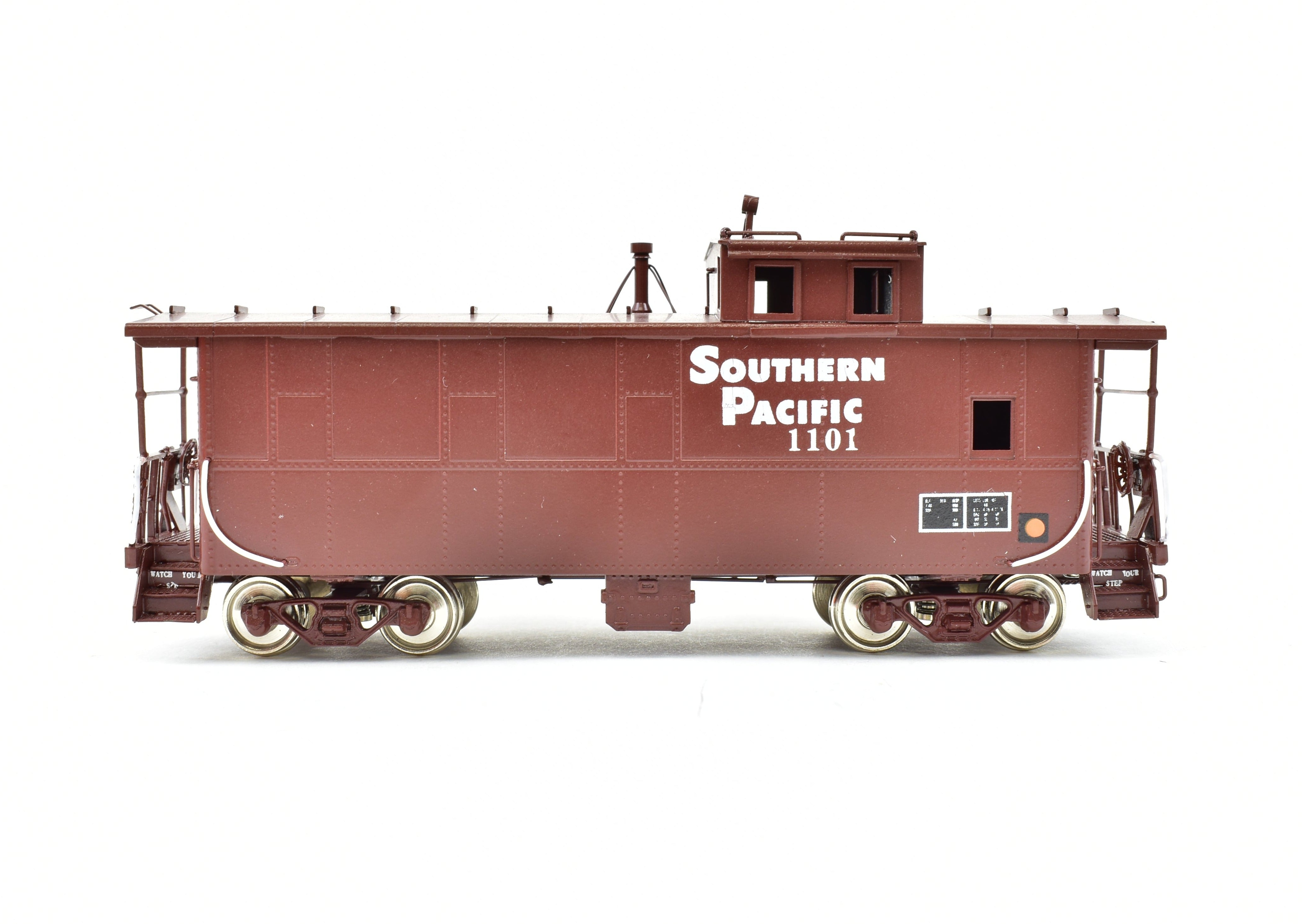 HO Scale Brass Precision Scale Co. Model of Southern Pacific C-40-3R Steel Cupola Caboose with Factory Painting
