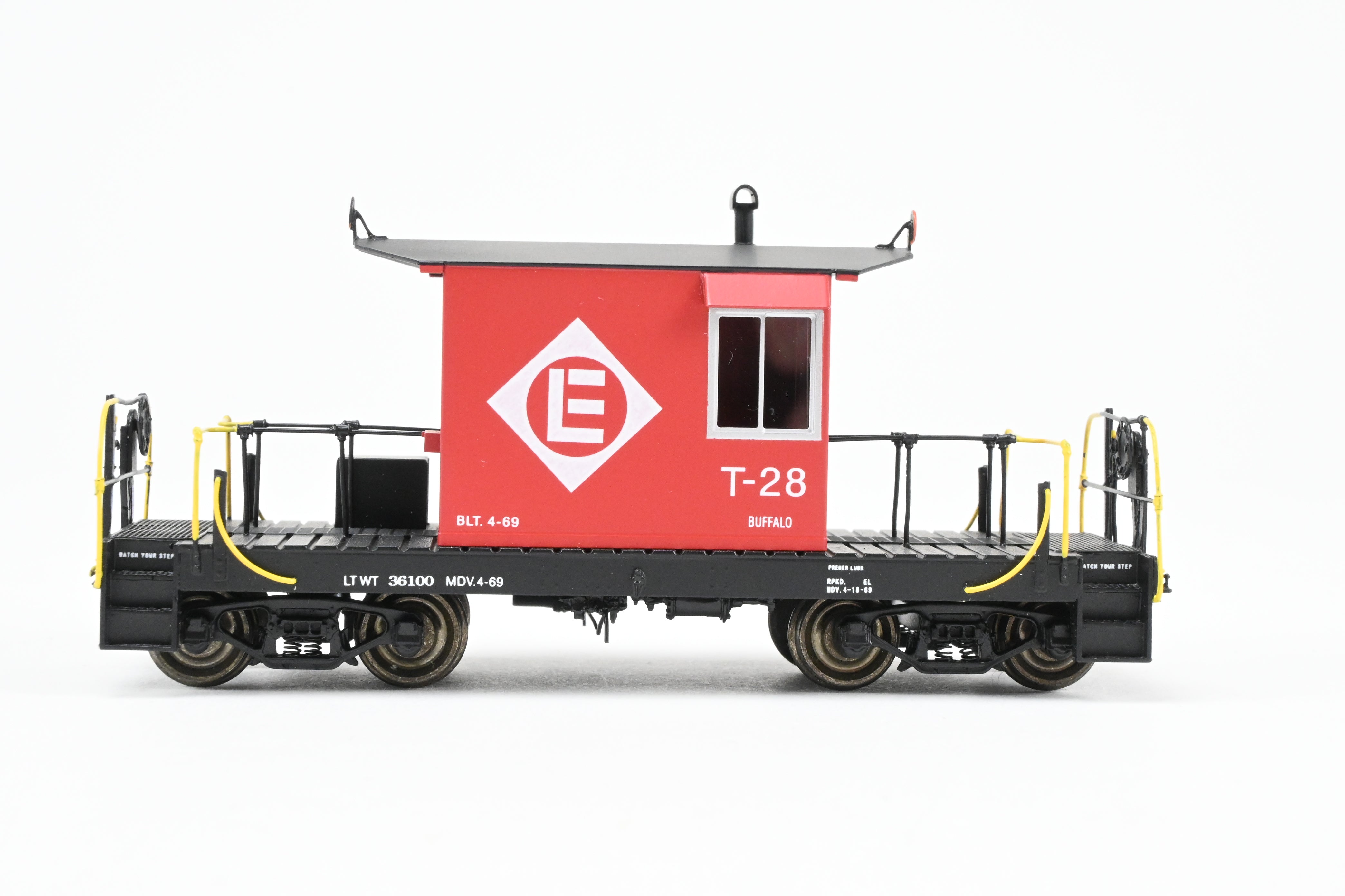 HO Scale Brass OMI - Overland Models, Inc. EL - Erie Lackawanna Transfer Caboose Factory - Painted and Numbered T - 28 for Model Trains