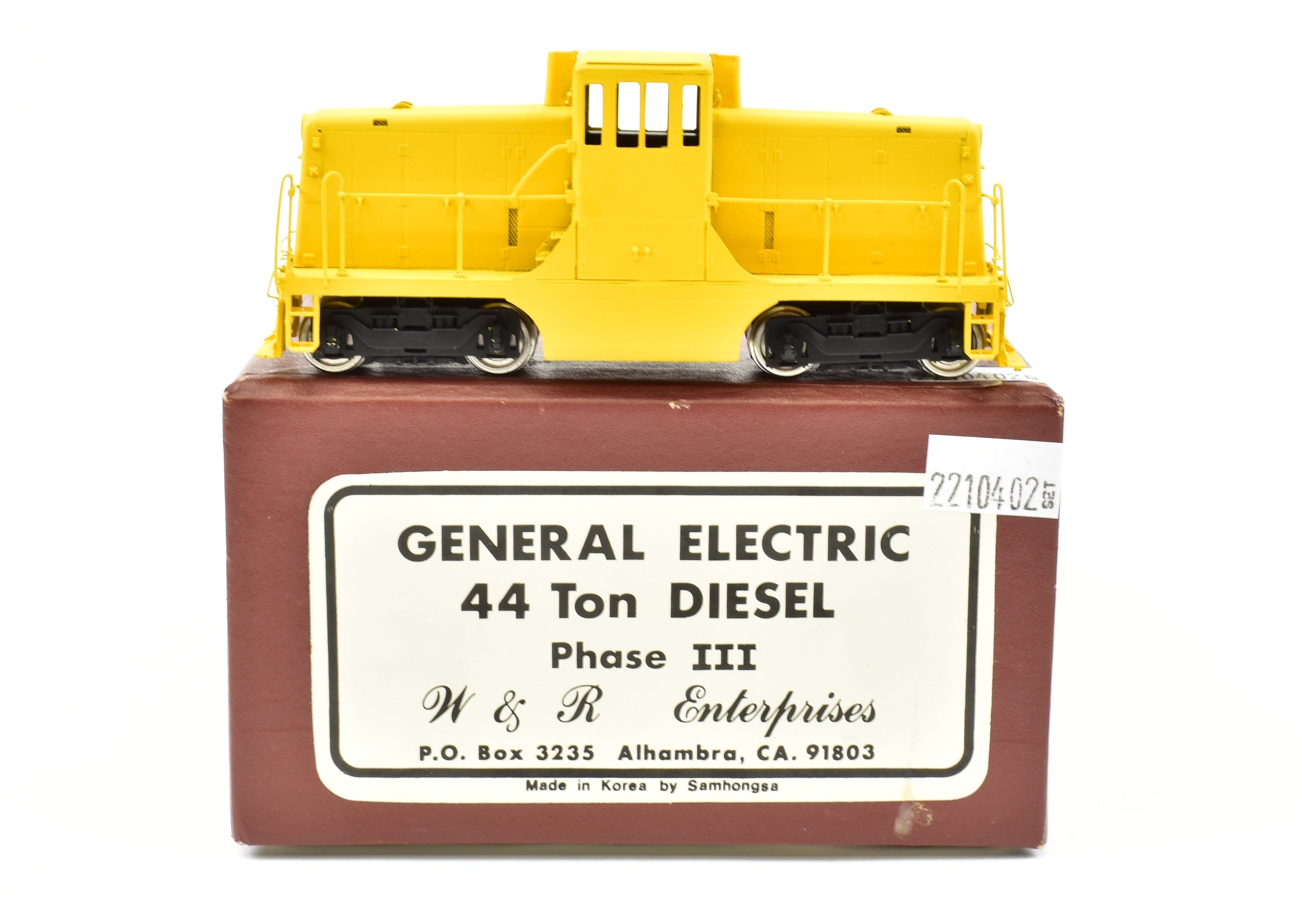W&R Enterprises HO Brass 44-Ton GE Diesel Phase III, Custom Yellow 1986 Model