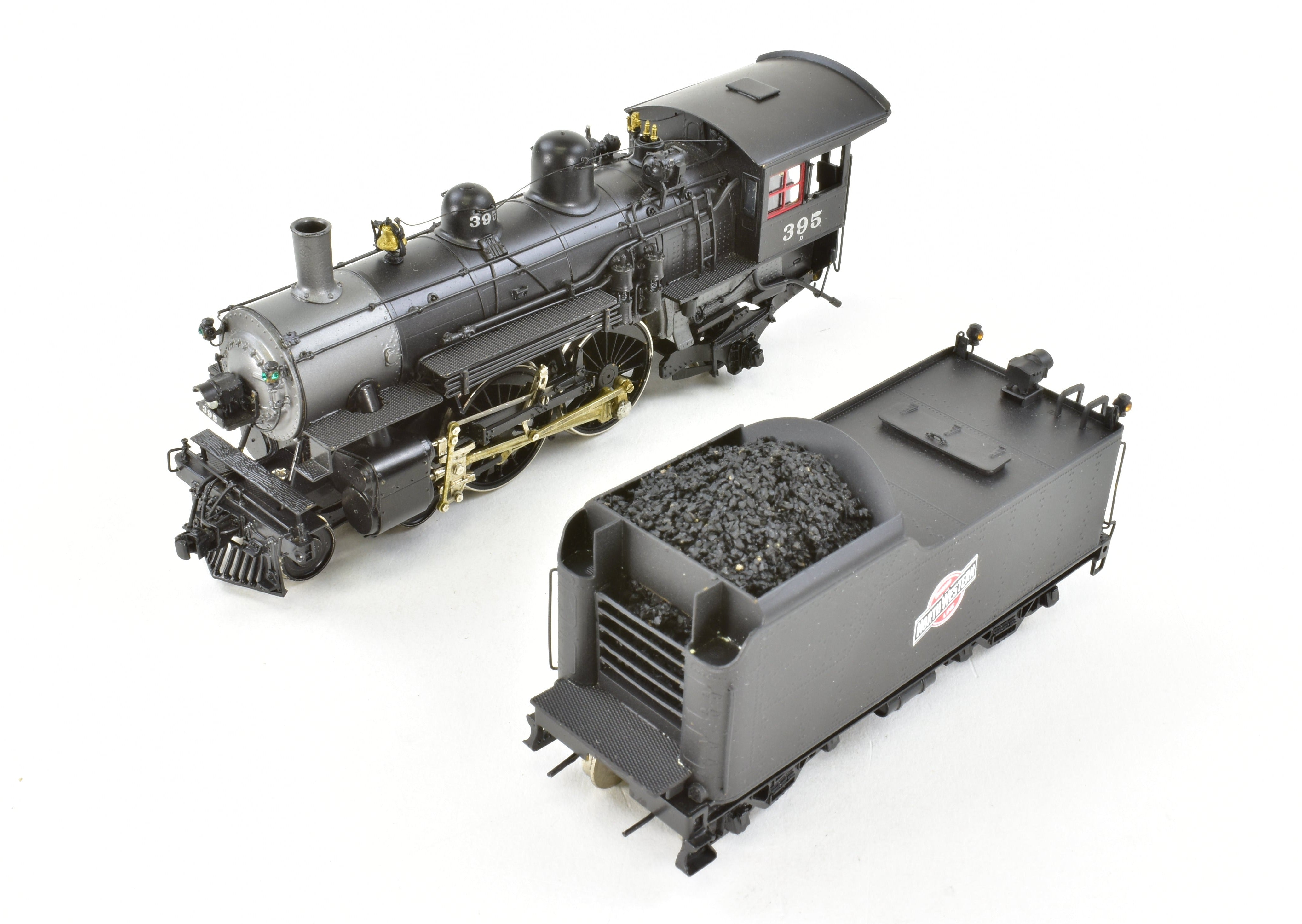 HO Scale Brass Model Train - Overland Models' Chicago & North Western D 4-4-2 Atlantic Professionally Painted Locomotive