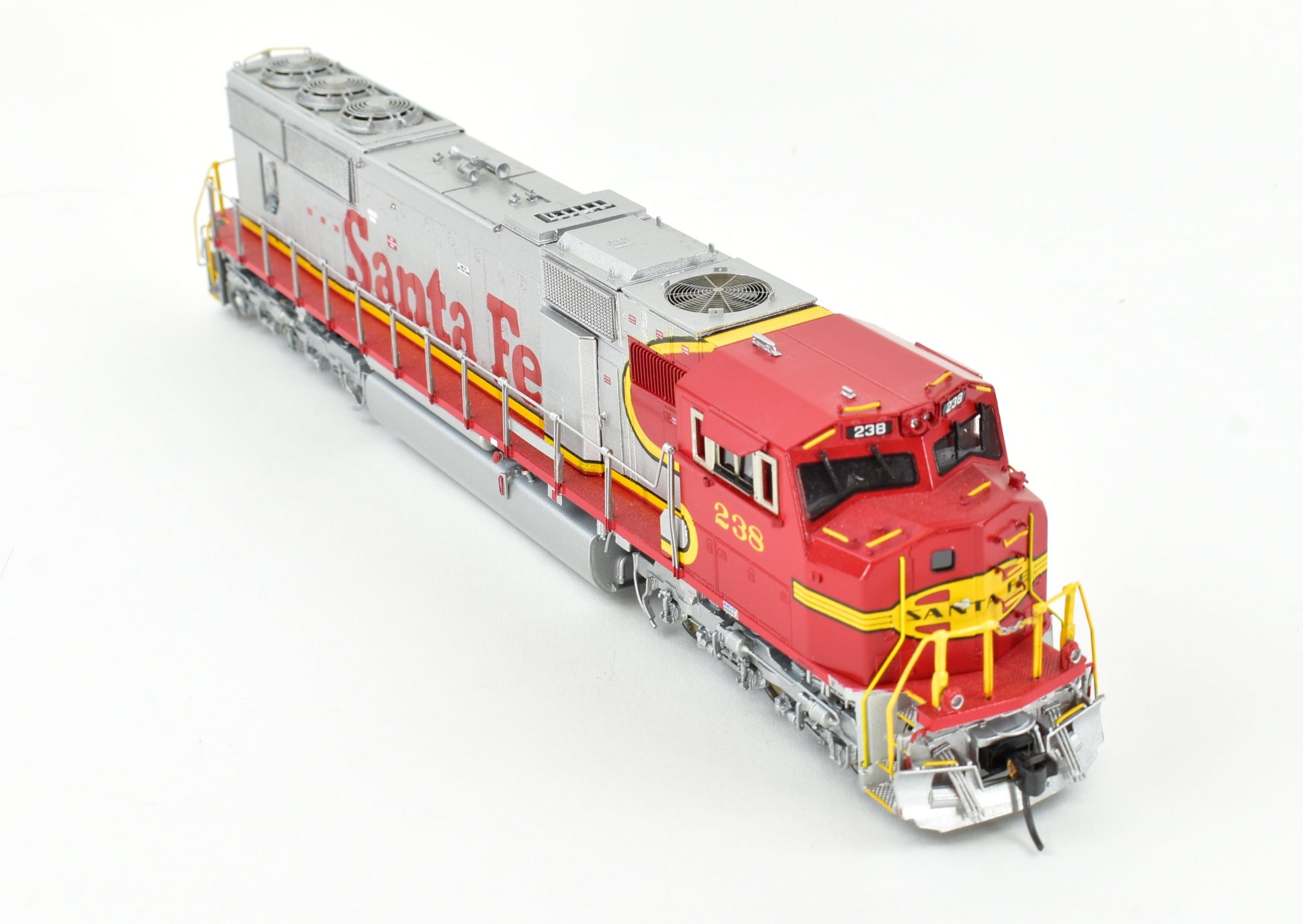 HO Scale Brass Locomotive - Overland Models, Inc. ATSF - Santa Fe EMD SD75M FP, Factory-Painted and Lettered No. 238