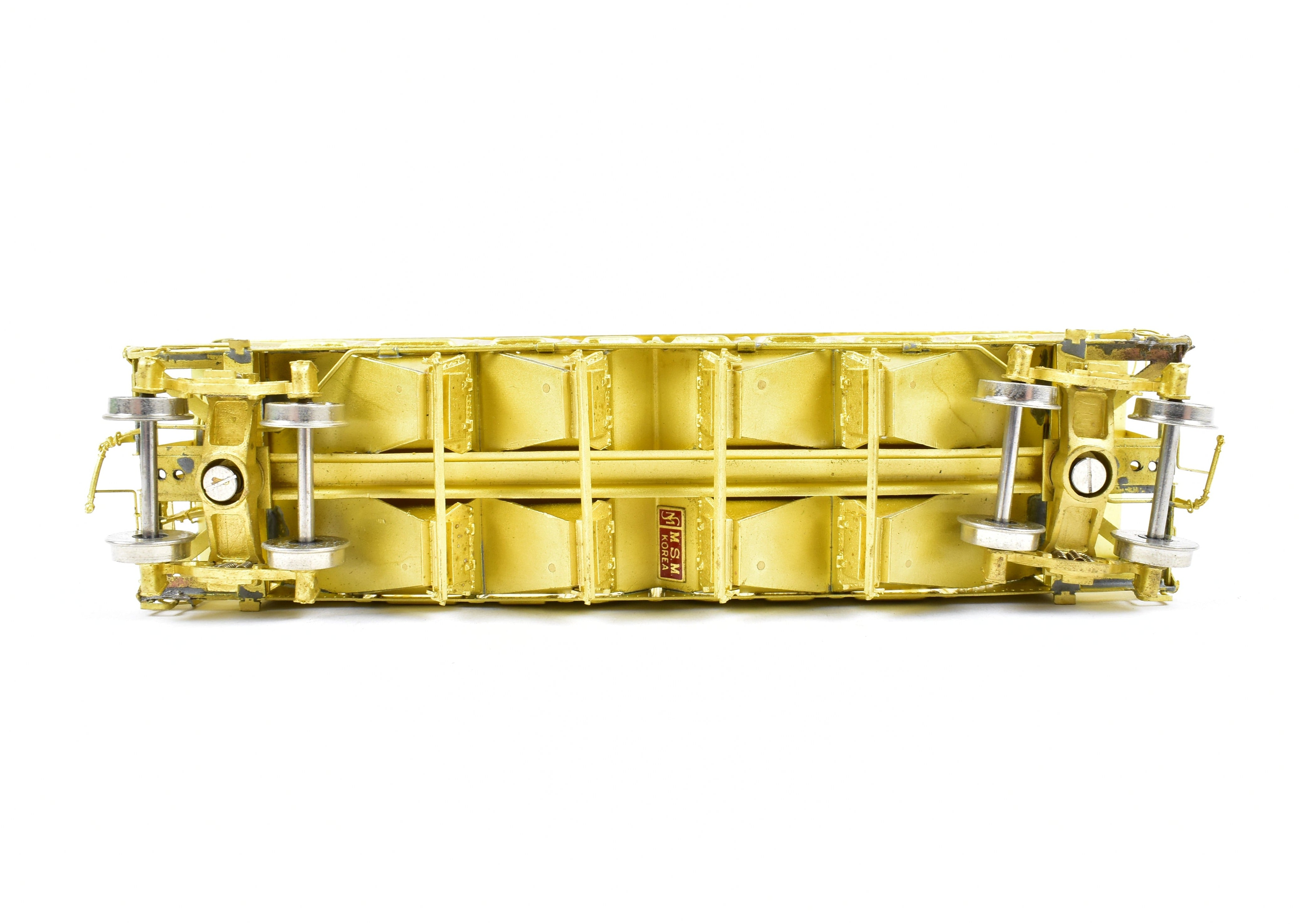 HO Scale Brass Quad Hopper Model by Overland Models, Inc. - Chicago & North Western C&NW #60001 - 60999 Winnona Rebuild with Pressed Sides for Model Train Enthusiasts