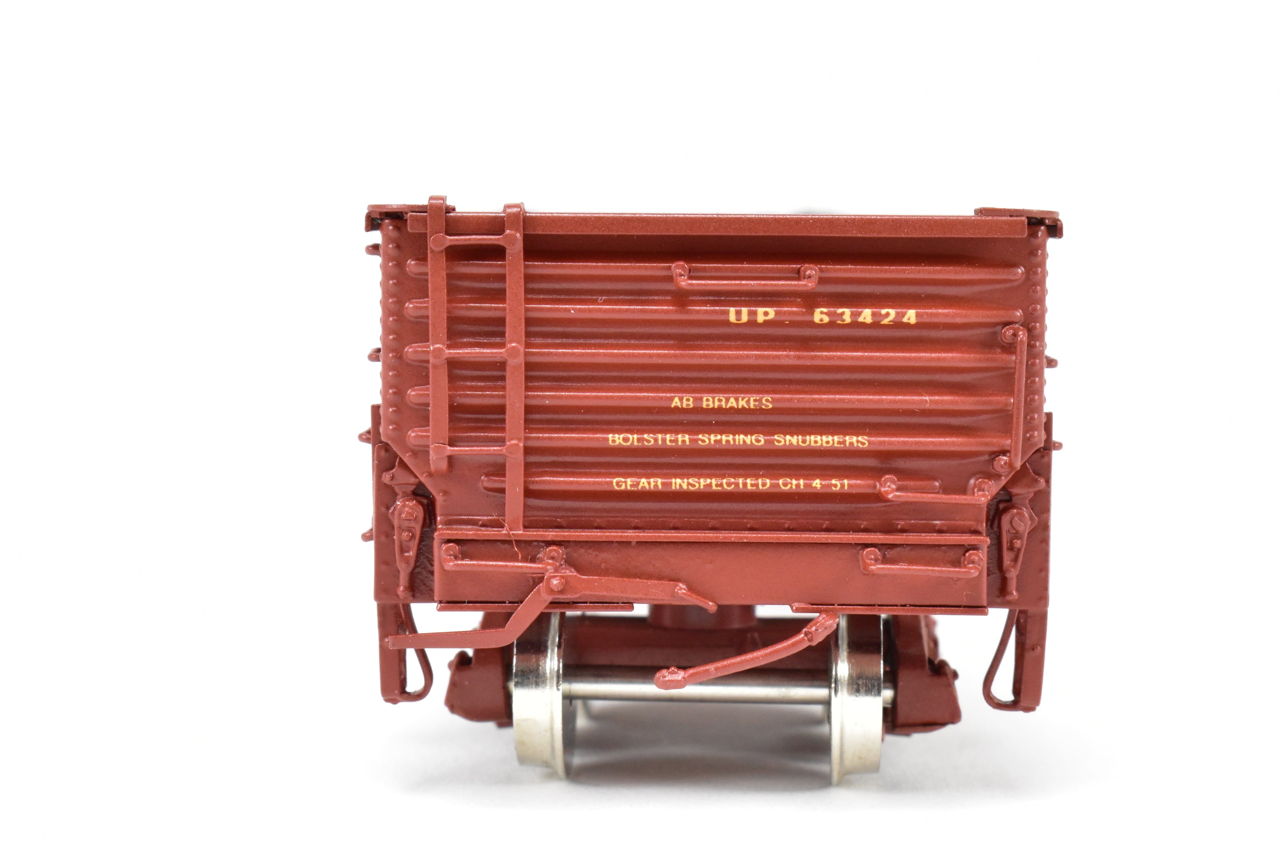 HO Scale Brass Challenger Imports Union Pacific Class G50 - 7 Drop Bottom Gondola Model Version 2 with Riveted Side Sheets, Factory - Painted FP #63424
