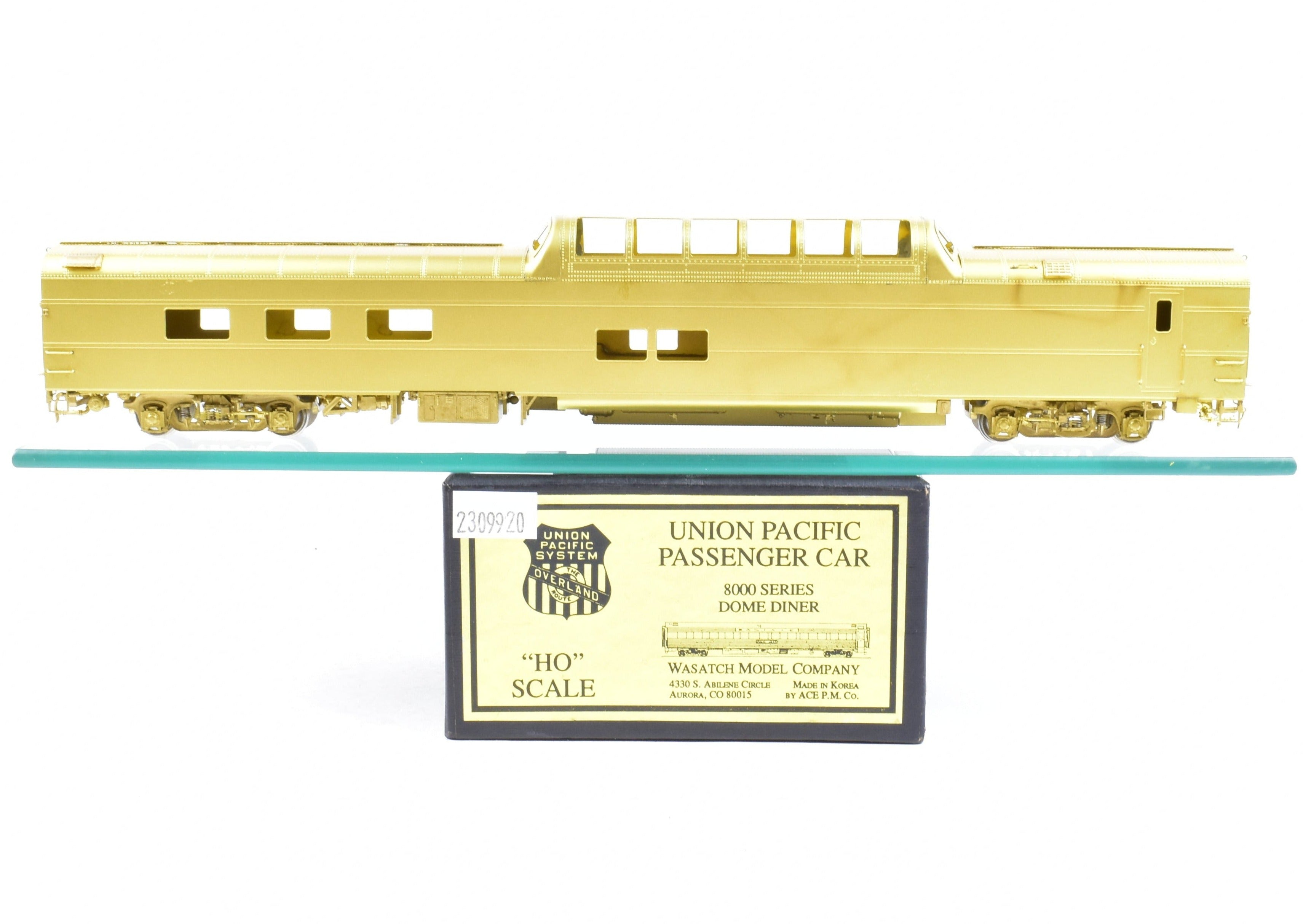 HO Brass Wasatch Model Co. Union Pacific 8000 Series Unpainted Dome Diner