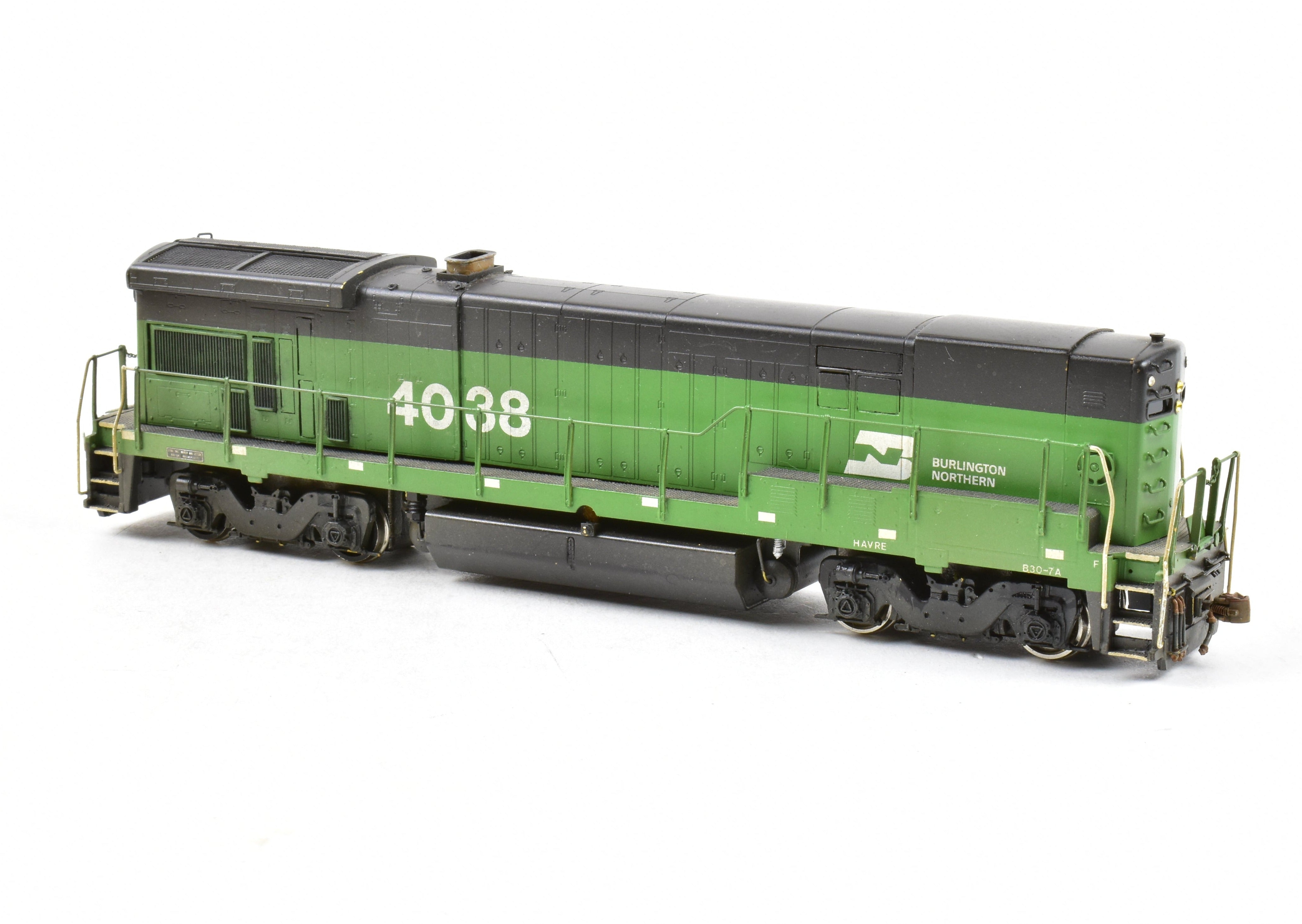 Custom-Built & Painted HO Brass Oriental Limited Burlington Northern B30 - 7A Cab - less Booster