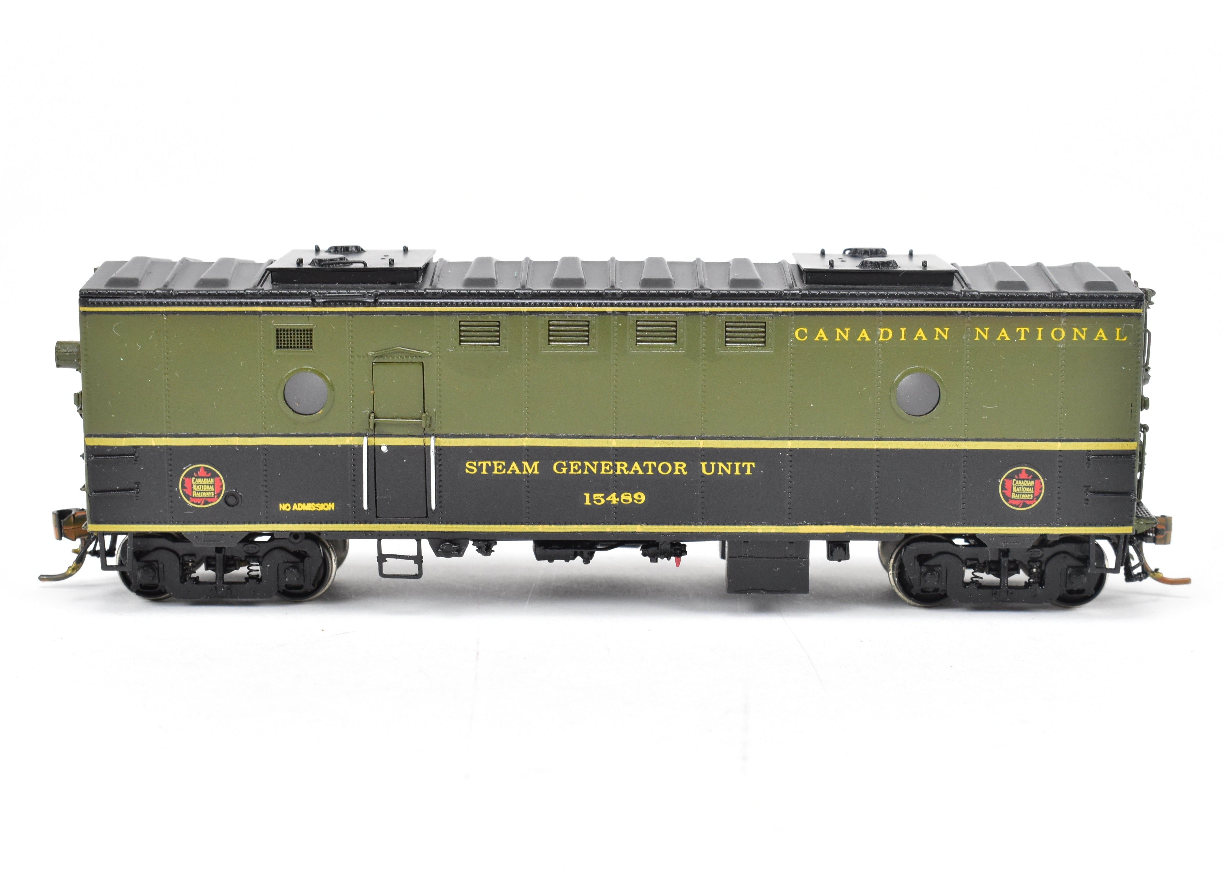 HO Scale Brass Steam Heater Car Model - Custom Painted for Canadian National Railway (CNR) by Overland Models, Inc., Numbered 15489