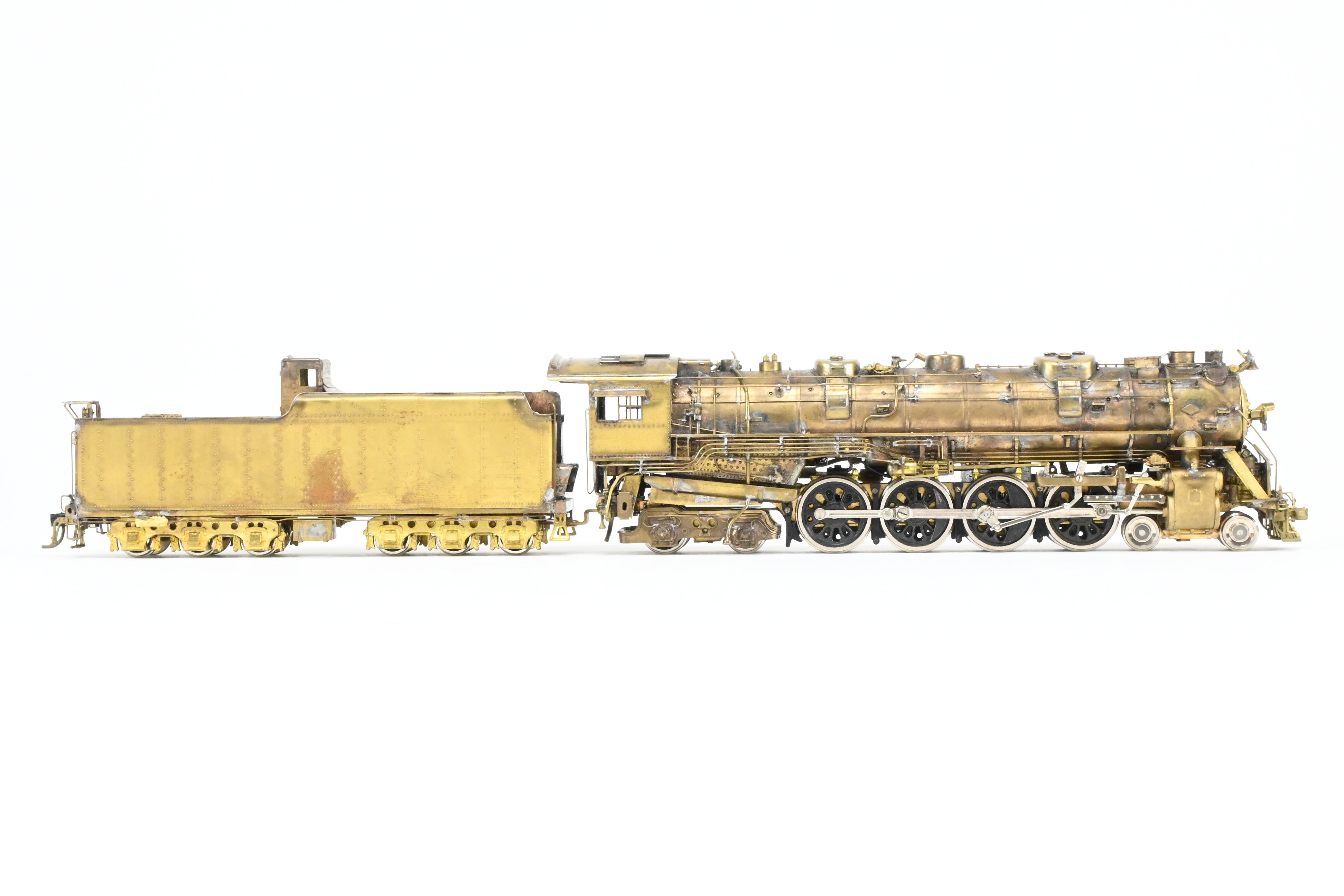 HO Scale Custom-Made Brass Model Train - Missouri Pacific 2100 Series 4-8-4 Locomotive, Specifically Built as No. 2104, a One-of-a-Kind Creation by Joe G. Collias