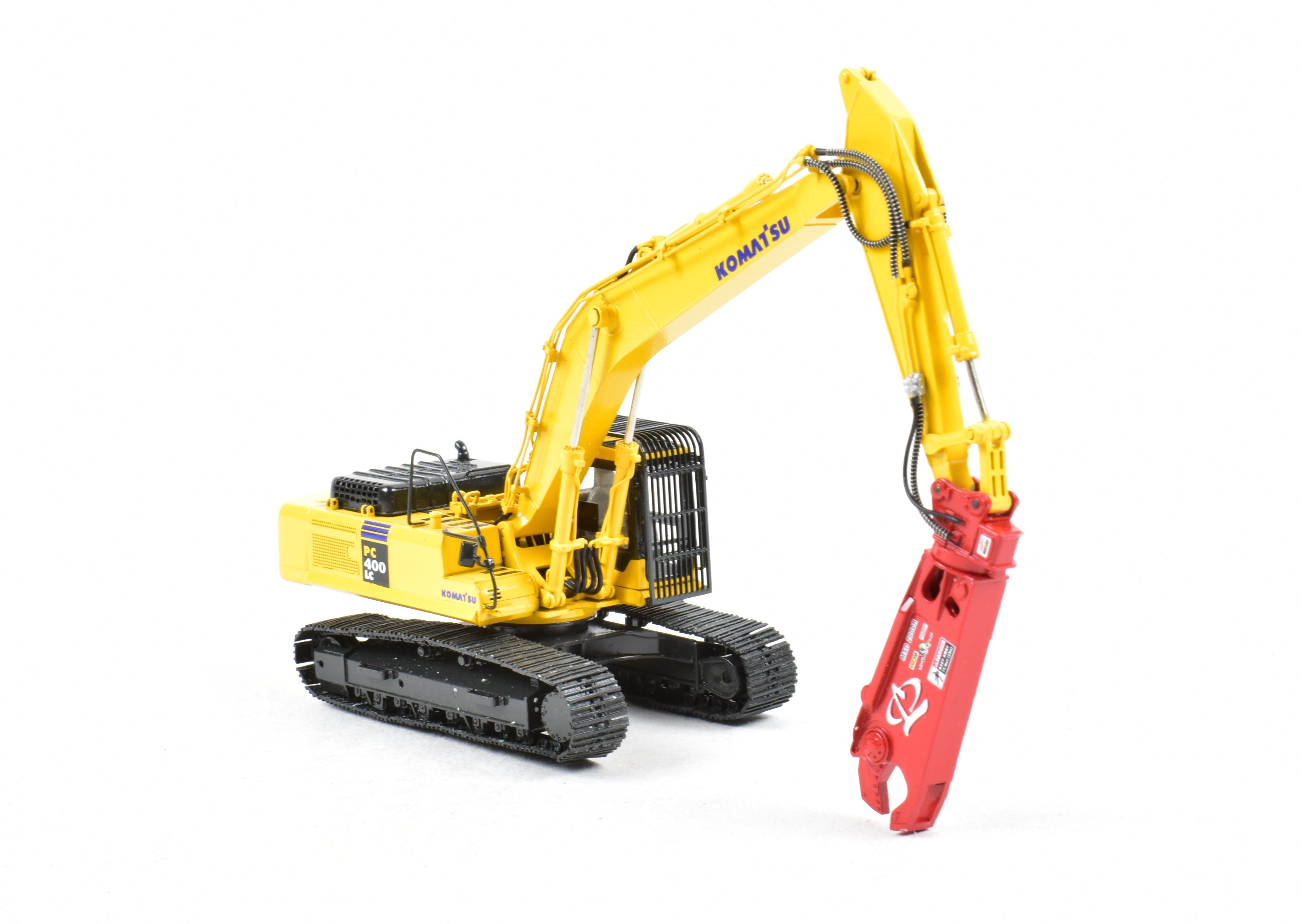 High - Quality HO Scale Brass Construction Model - Classic Mint Collectibles Komatsu PC400LC - 7 Excavator with LaBounty MSD 2000R Shear for Fine Collecting
