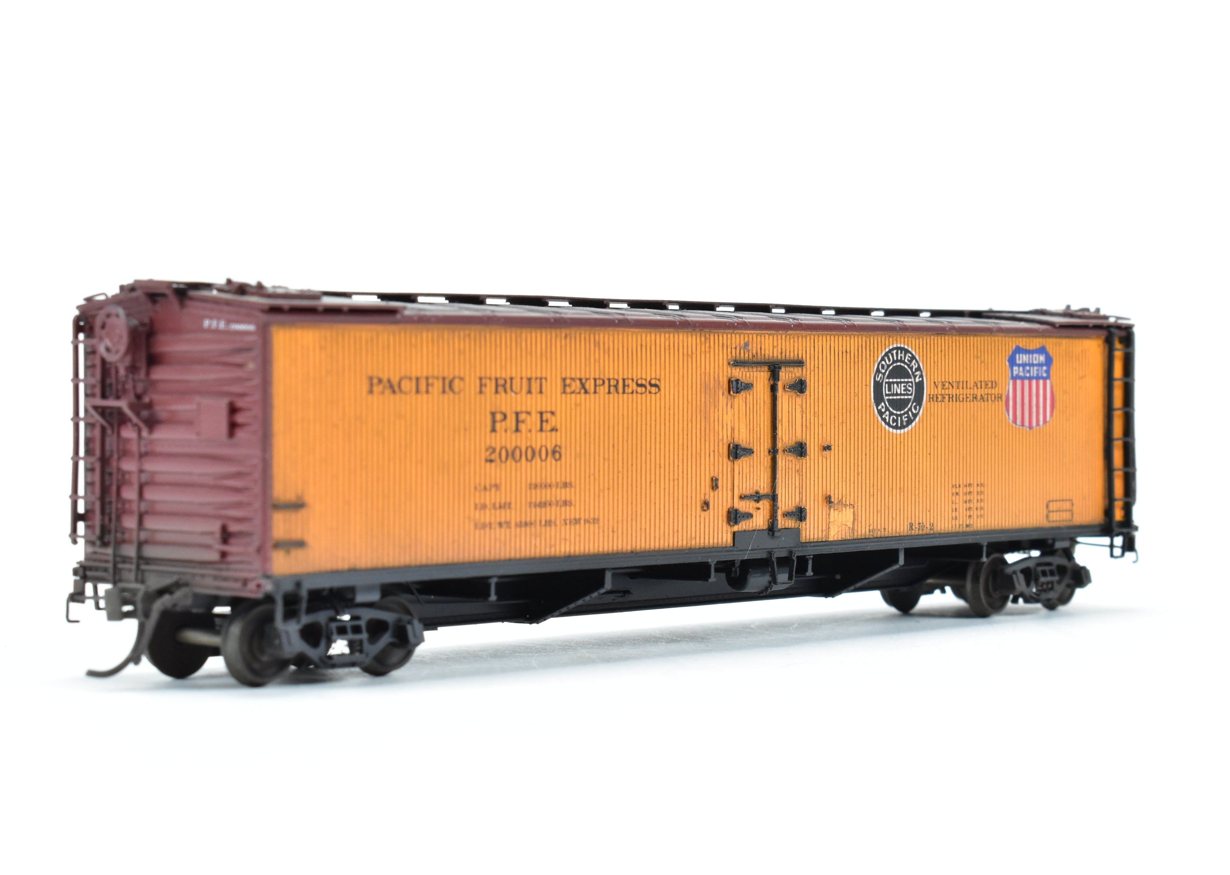 HO Brass Precision Scale Co. 52' R-70-2 Ice Refrigerator Car FP 200006 Weathered