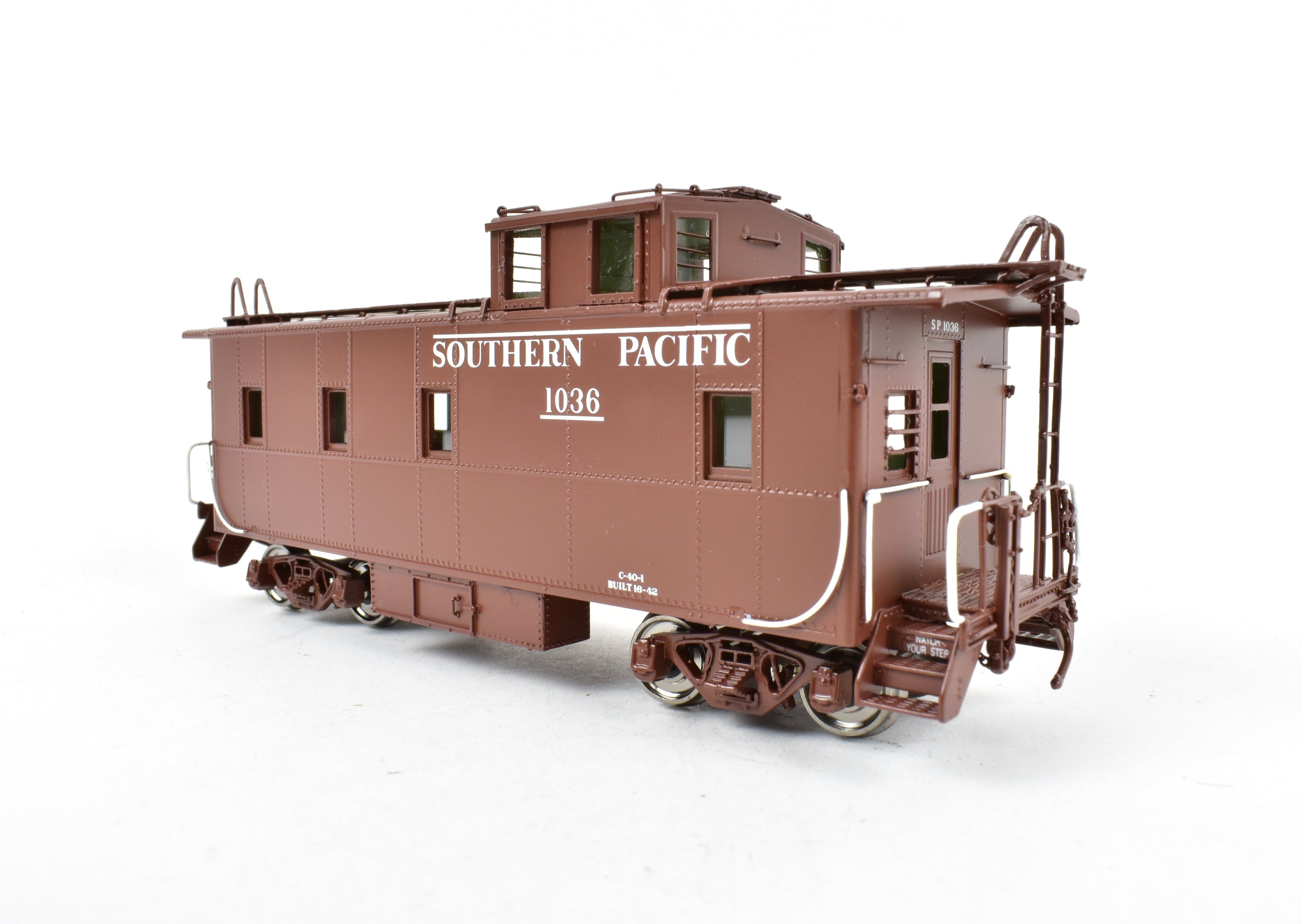 HO Scale Brass Southern Pacific Riveted Steel Caboose C-40-1 FP No. 1036 by Challenger Imports