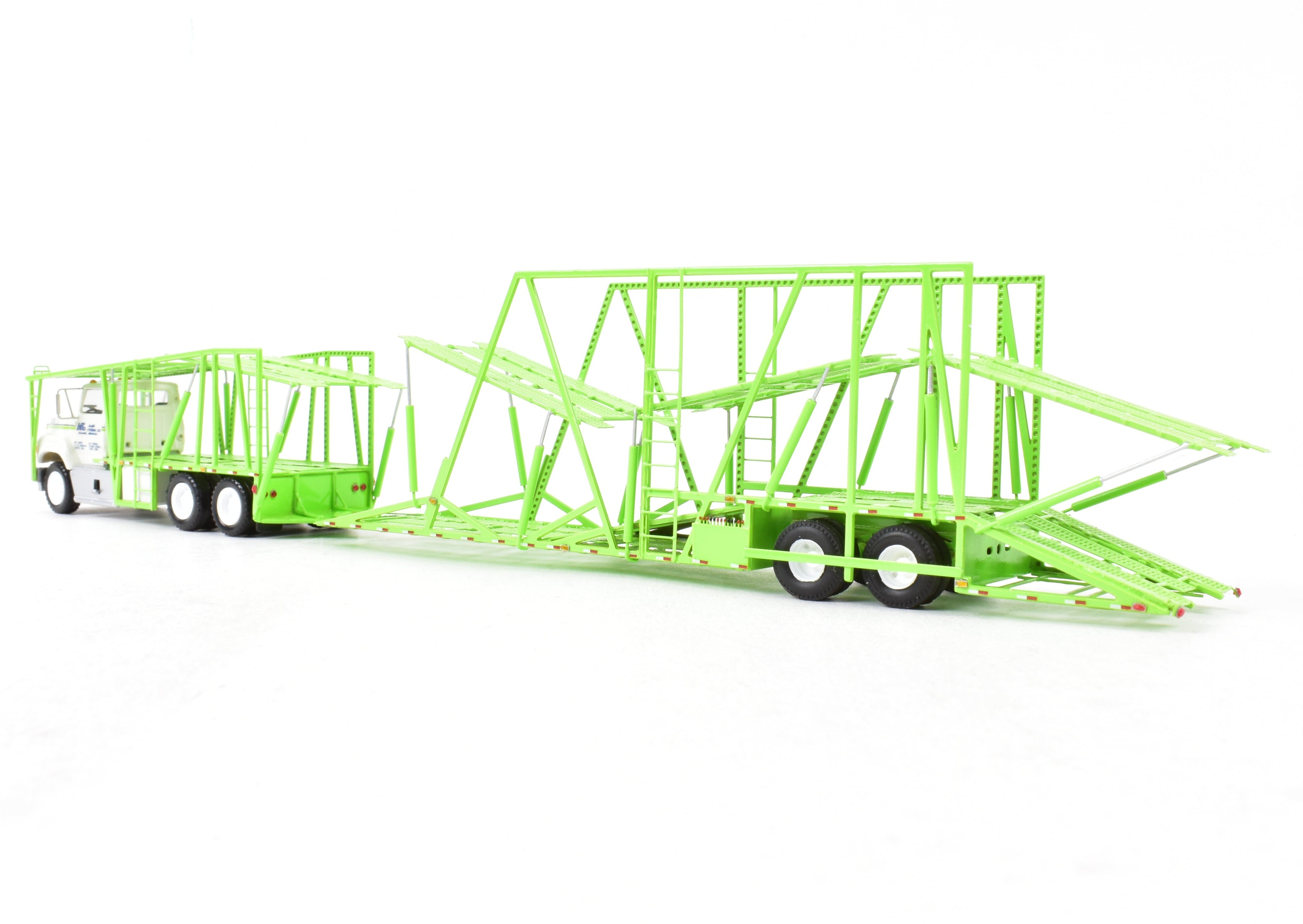 HO Scale Brass Commercial Allied Systems Auto Carrier Tractor Model No. 5275 by Lonestar Models with Factory Green Paint Finish