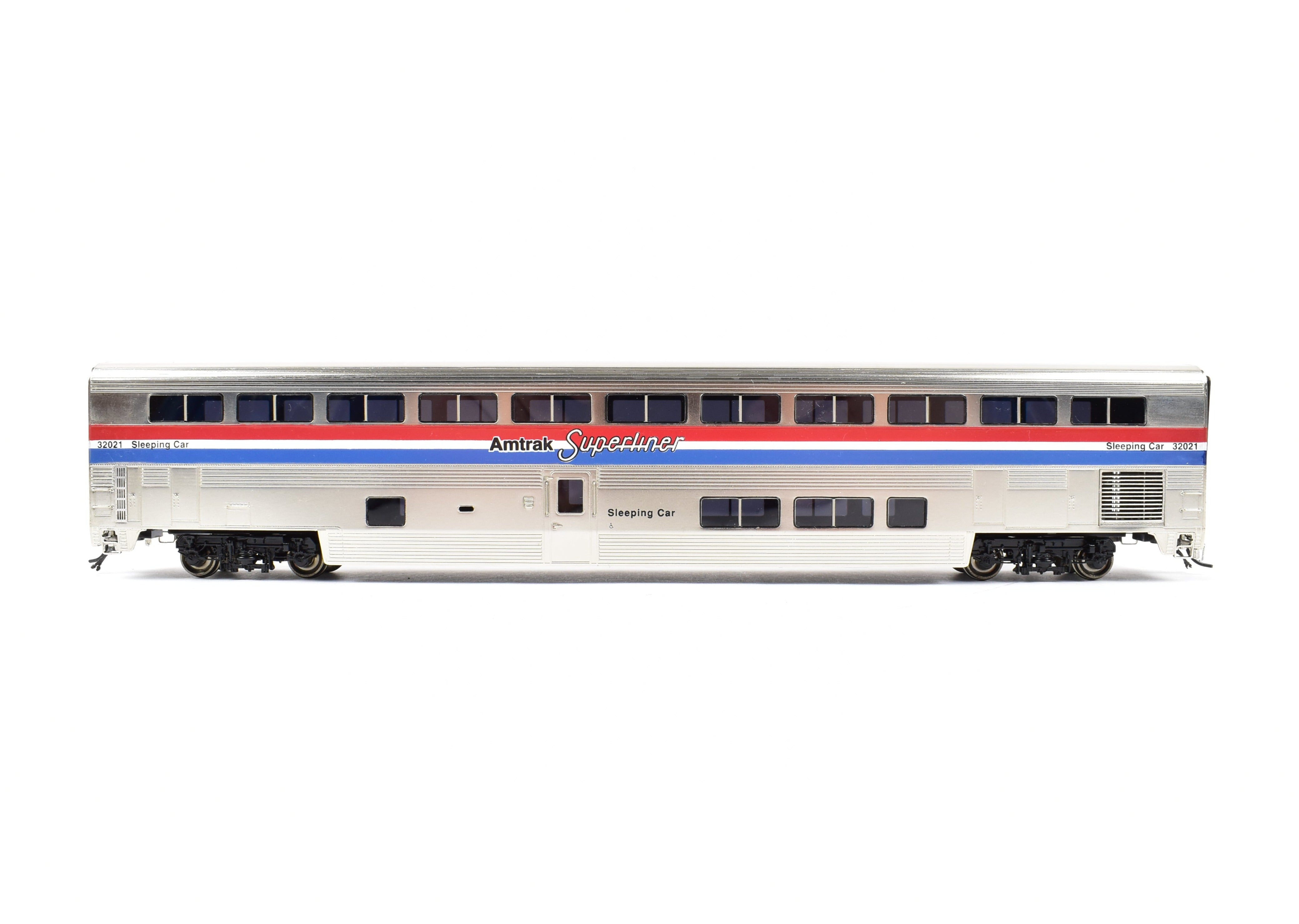 HO Scale Brass Amtrak Phase III Superliner Sleeping Car Model F/P #32021 by Overland Models, Inc. - A Collectible Train Replica