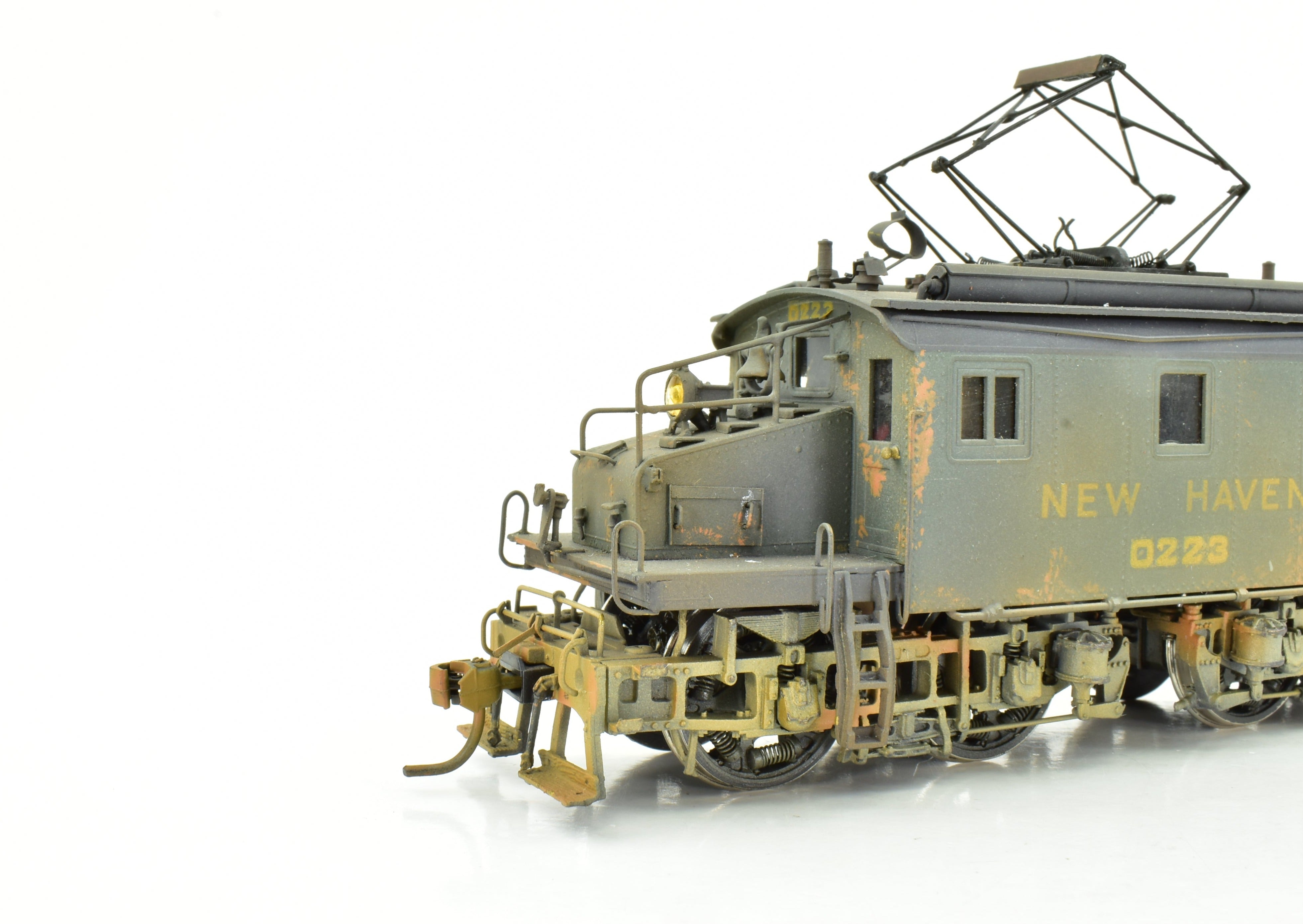 HO Scale Brass OMI - Overland Models Inc. New Haven EY - 2 Electric Switcher Model Locomotive Custom Painted with Unique Weathering 0223