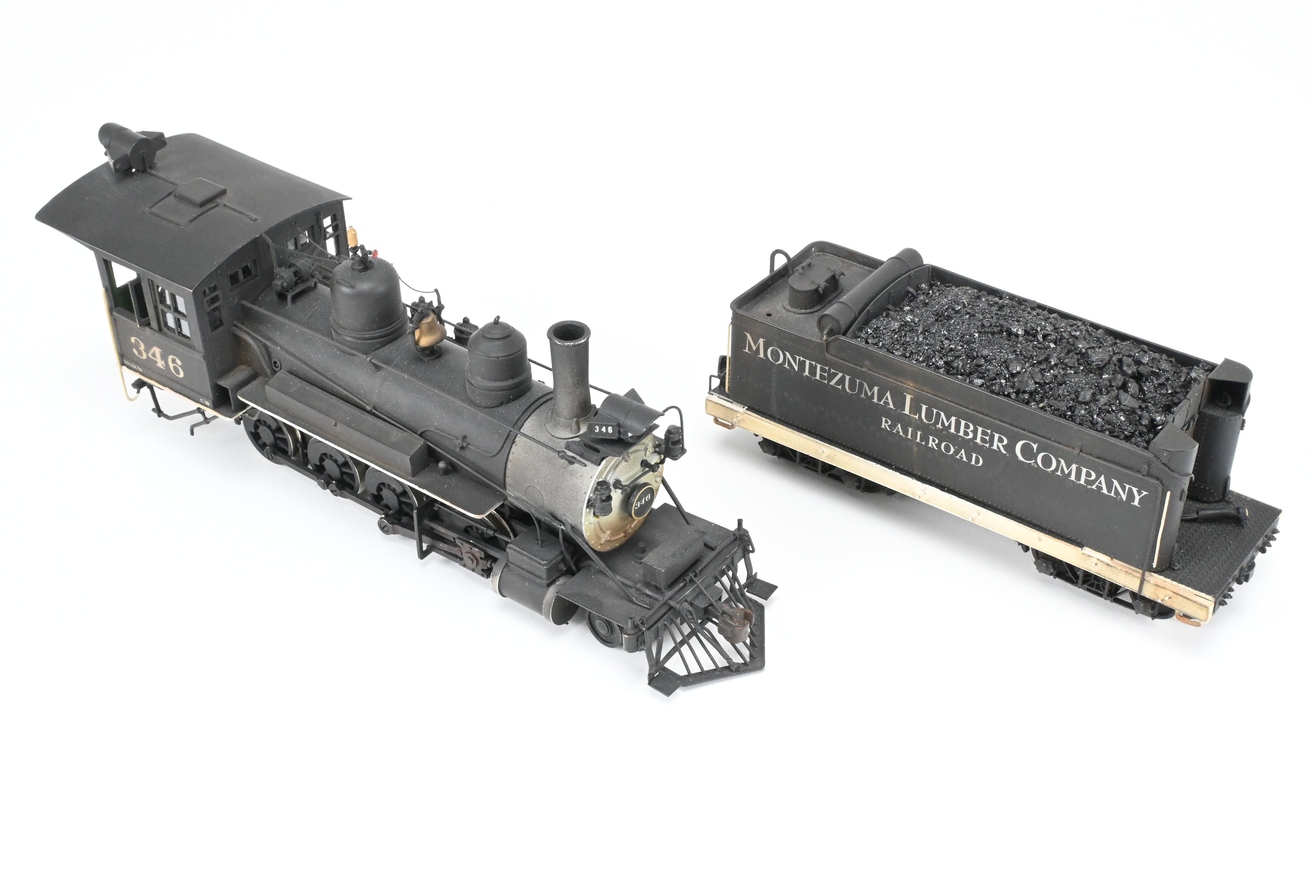 On3 Scale Brass Model Train - Balboa Scale Models' Exclusive Custom Denver & Rio Grande C-19 2-8-0 CP Locomotive with Correct Tender for Montezuma Lumber Co. #346, Featuring Added Details and SoundTraxx Tsunami DCC/Sound System
