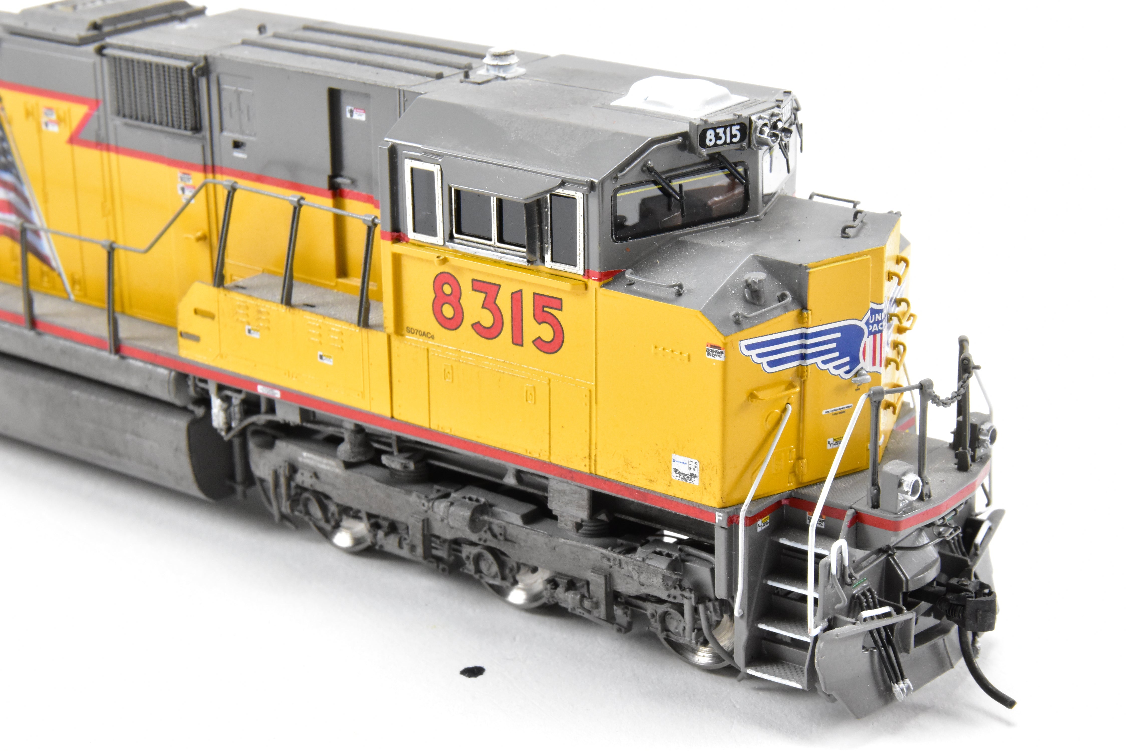 HO Brass OMI - Overland Models Inc Union Pacific EMD SD - 70ACe FP #8315 with Digitrax DCC & Light Weathering
