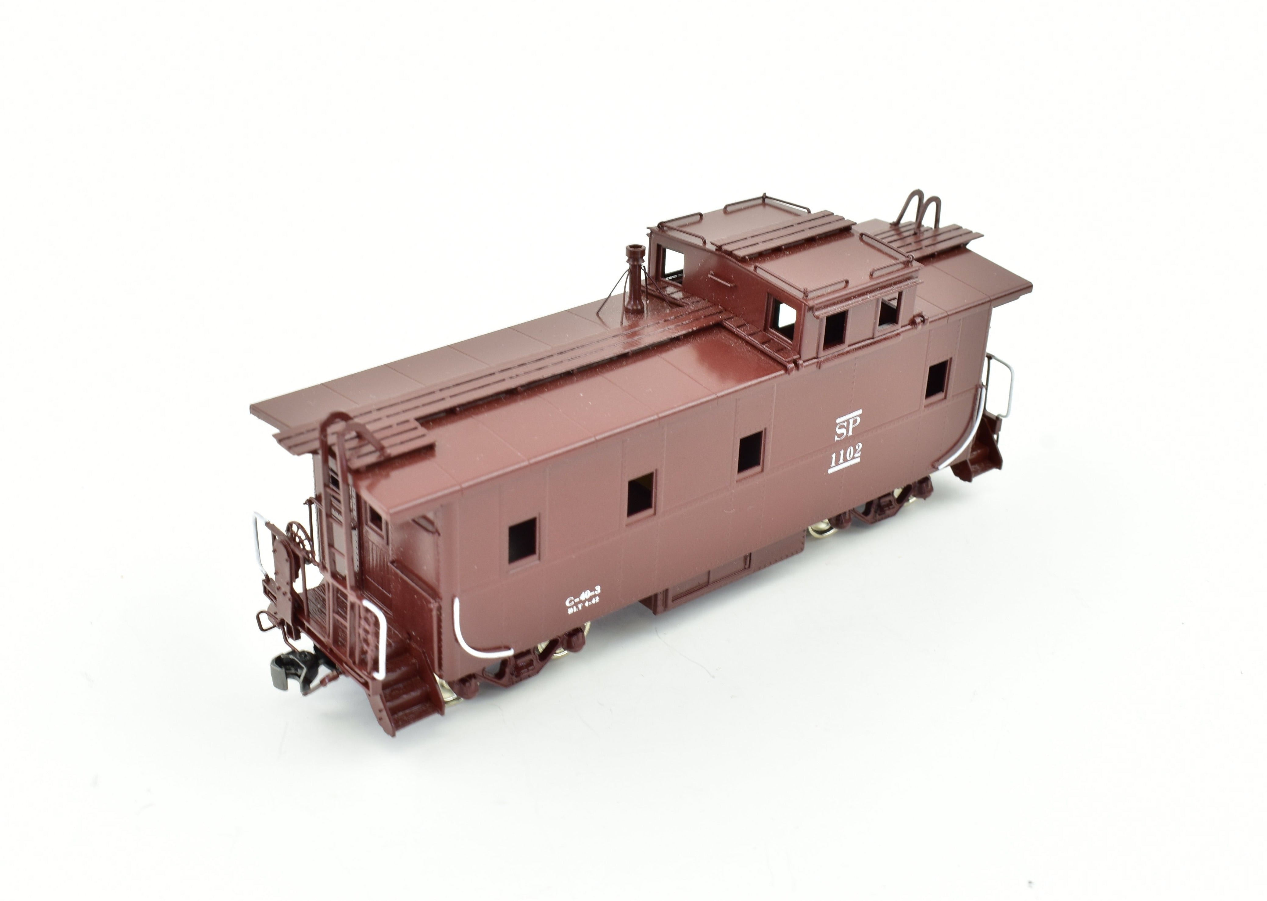 HO Scale Brass Precision Scale Co. Model of Southern Pacific C - 40 - 3 Steel Cupola Caboose with FP Design
