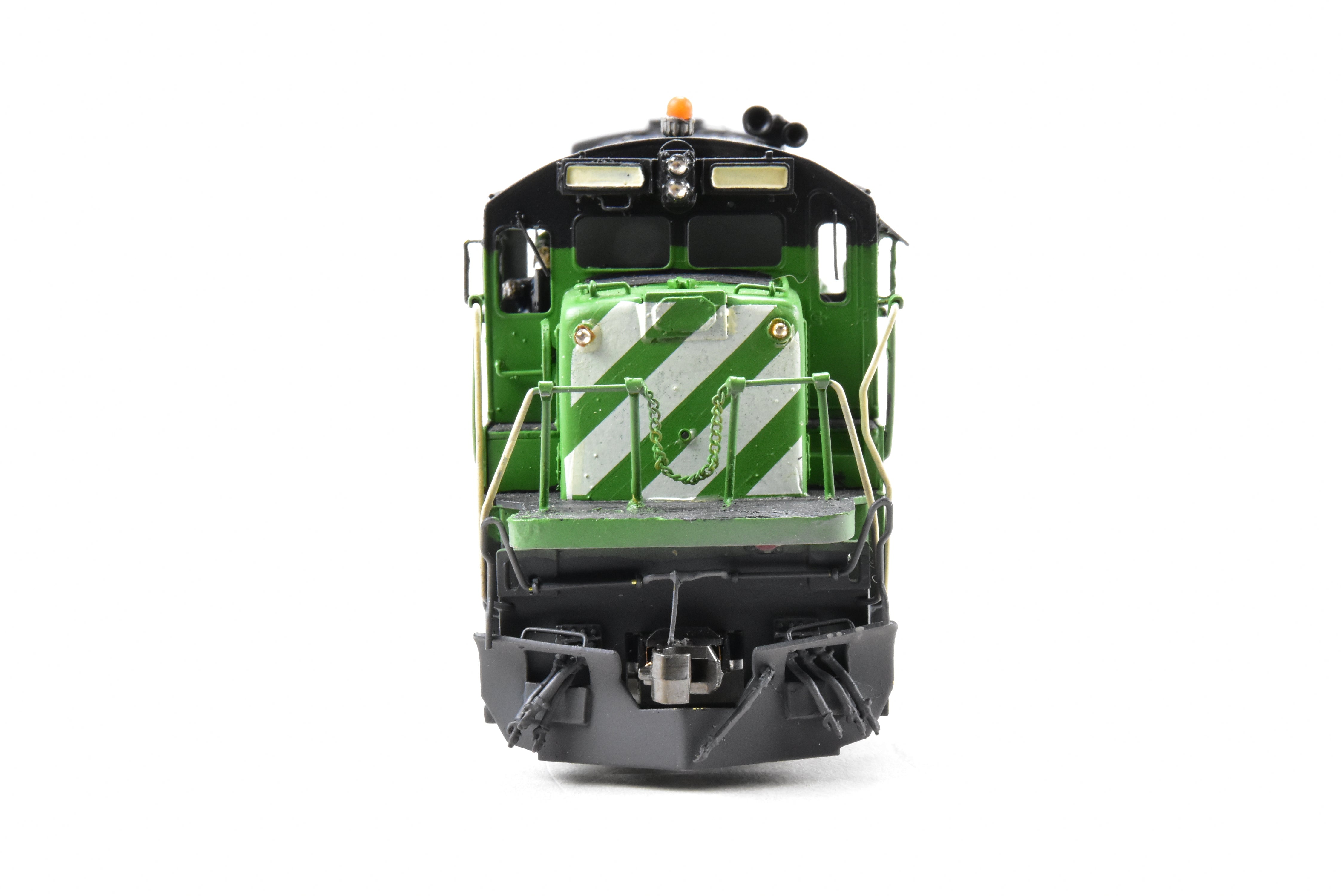 HO Scale Brass Model Train Locomotive - Overland Models Inc. Burlington Northern GE C30 - 7 Four Window Cab Custom Painted Locomotive No. 5567