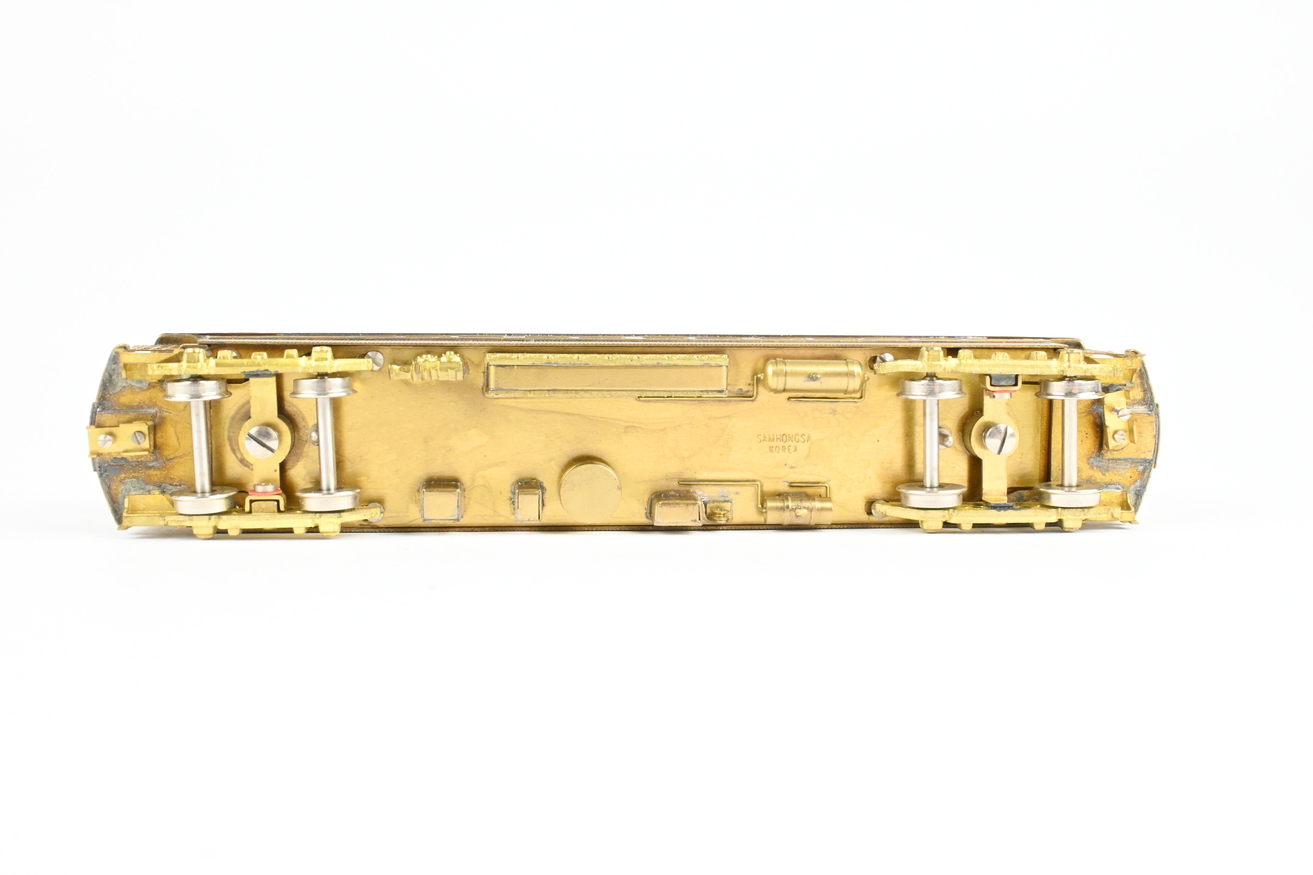 High - Quality HO Scale Brass Model Train Set by WP Car Corp. - Brooklyn Rapid Transit/Brooklyn Union Elevated 1200 Equipped with Trolley Poles