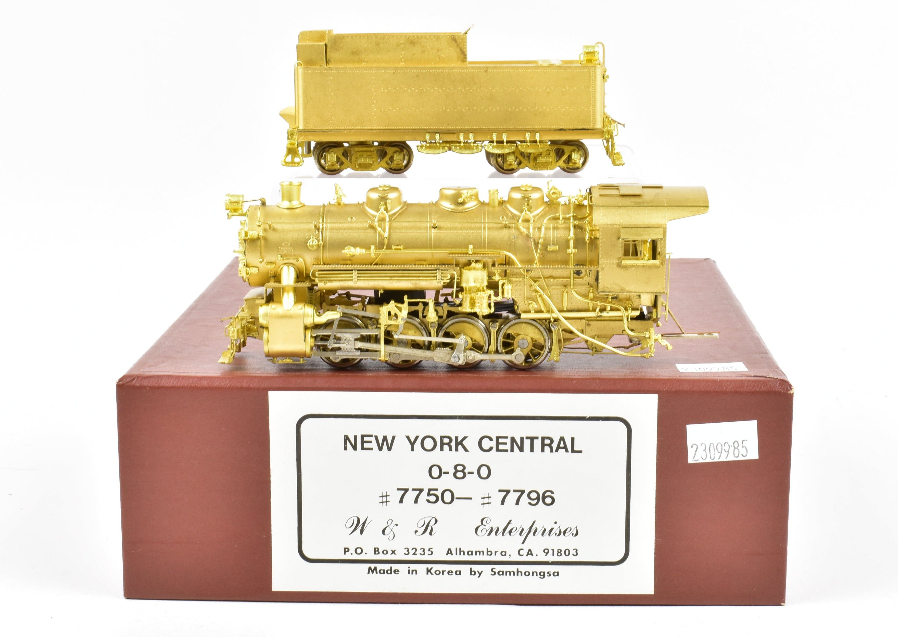 HO Scale Brass Model Train - W&R Enterprises NYC New York Central U-3a 0-8-0 Locomotive Replica
