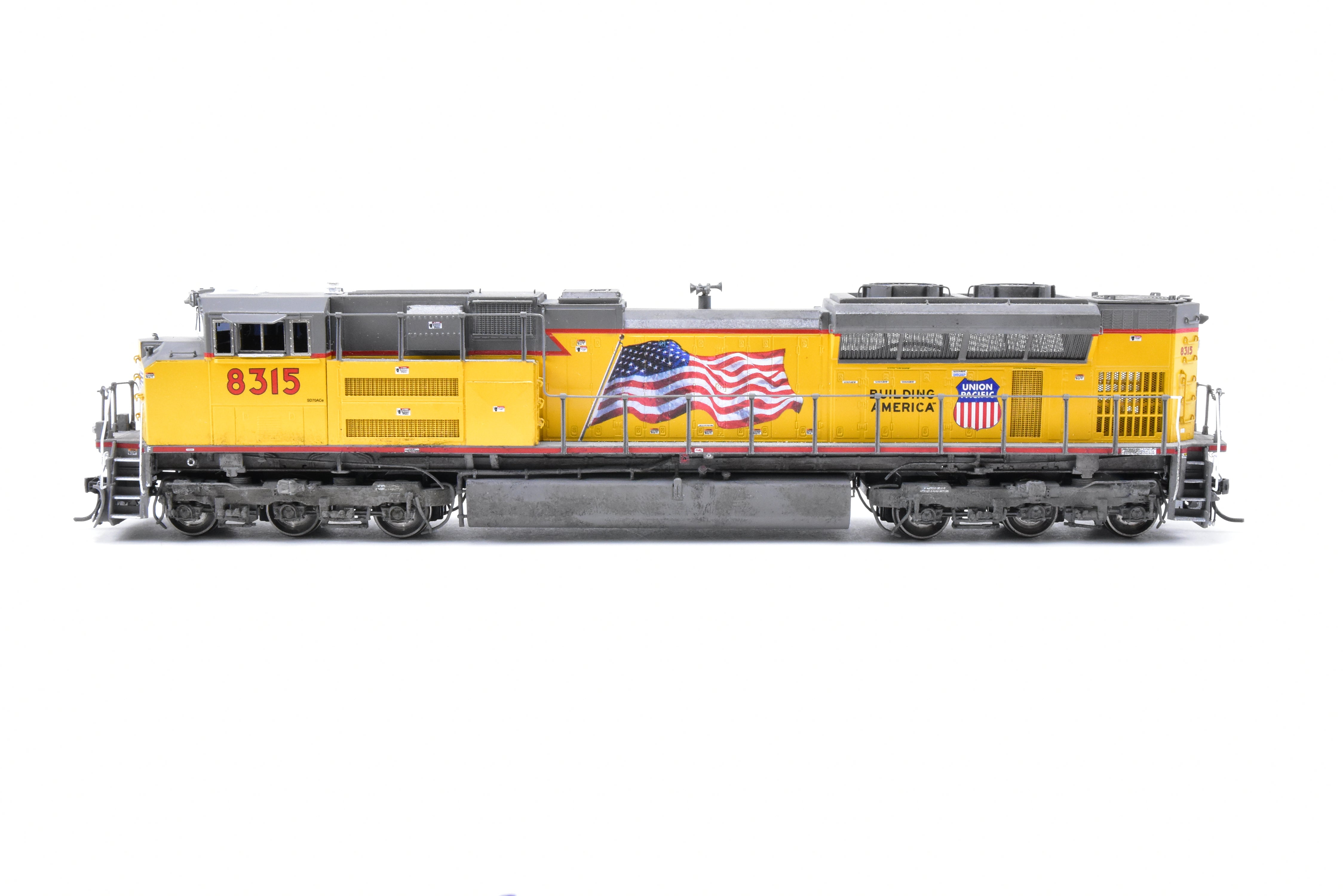 HO Brass OMI - Overland Models Inc Union Pacific EMD SD - 70ACe FP #8315 with Digitrax DCC & Light Weathering