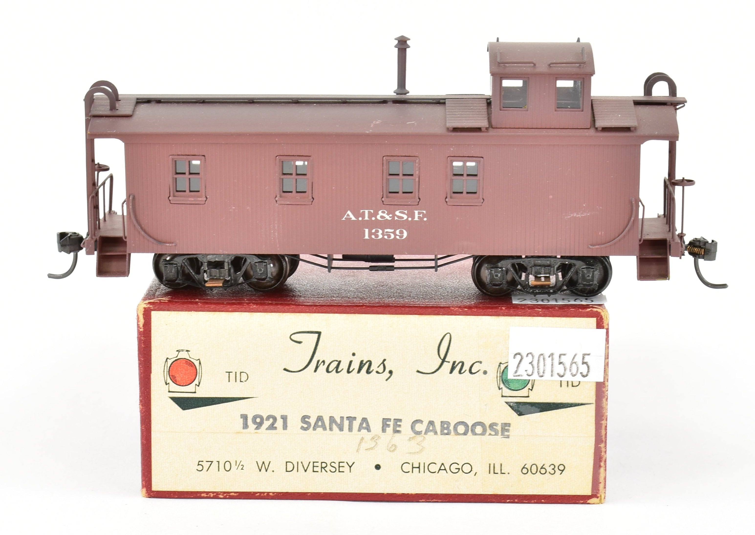 Custom Painted & Weathered HO Brass ATSF - Santa Fe Wood Caboose by Trains Inc.