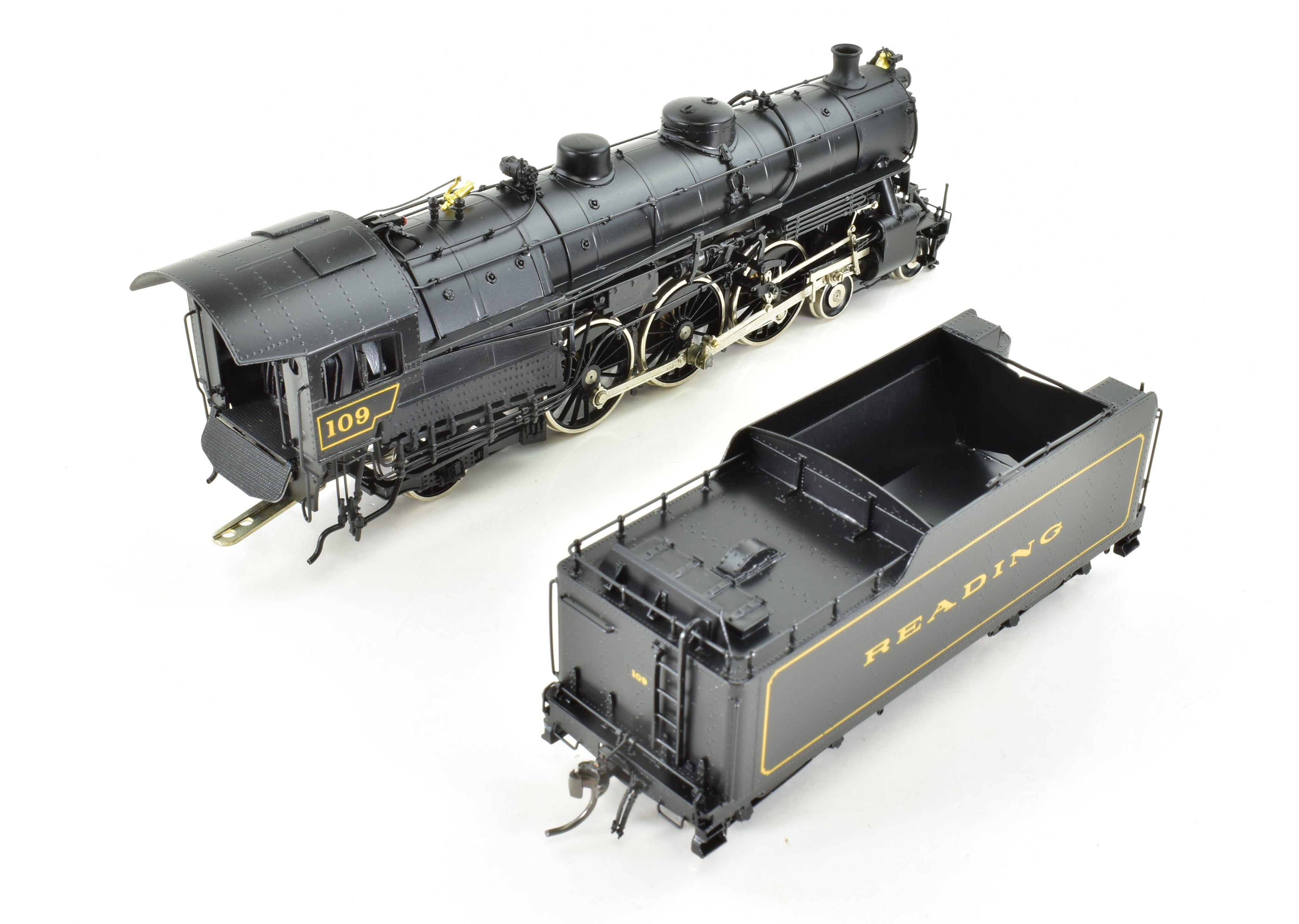 HO Scale Brass Model Train - Overland Models Reading G1Sa 4-6-2 FP Steam Locomotive No. 109