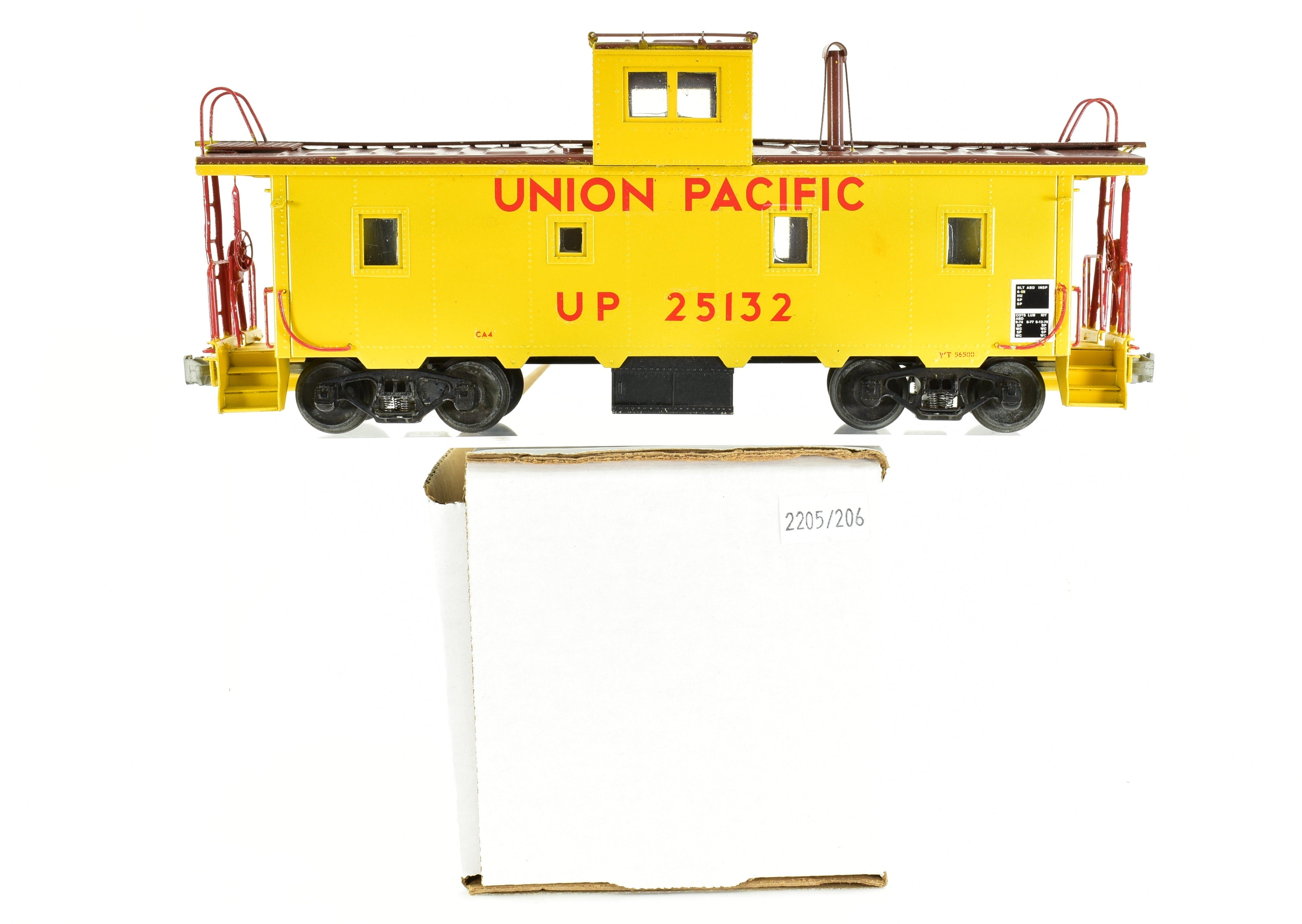 Custom Painted O Scale Union Pacific CA - 4 Steel Cupola Caboose by Max Gray