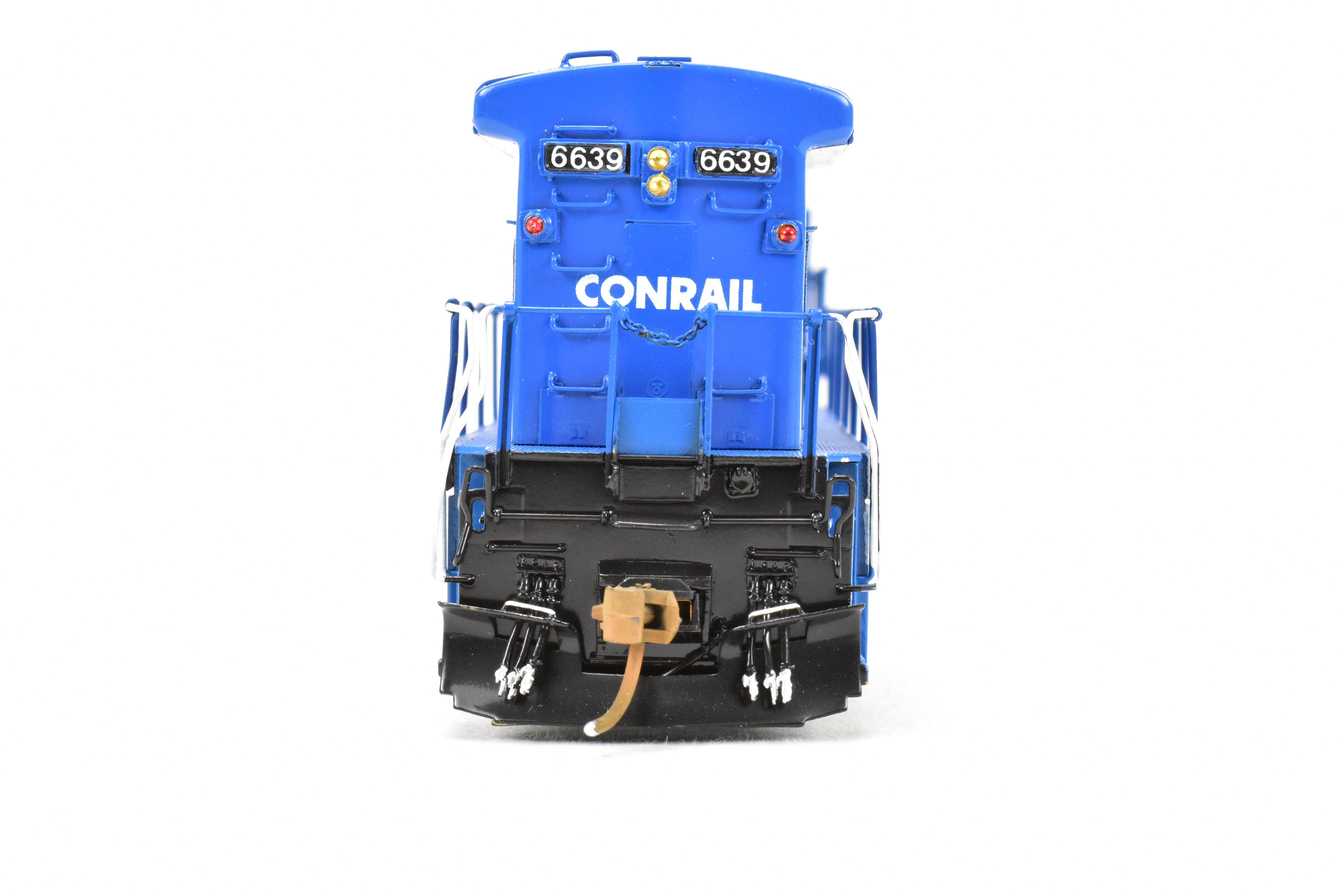 HO Scale Brass Model Train - Overland Models Inc. Conrail GE C36 - 7 Locomotive with Anti - Climber Front Porch, Professionally Painted, Number 6639