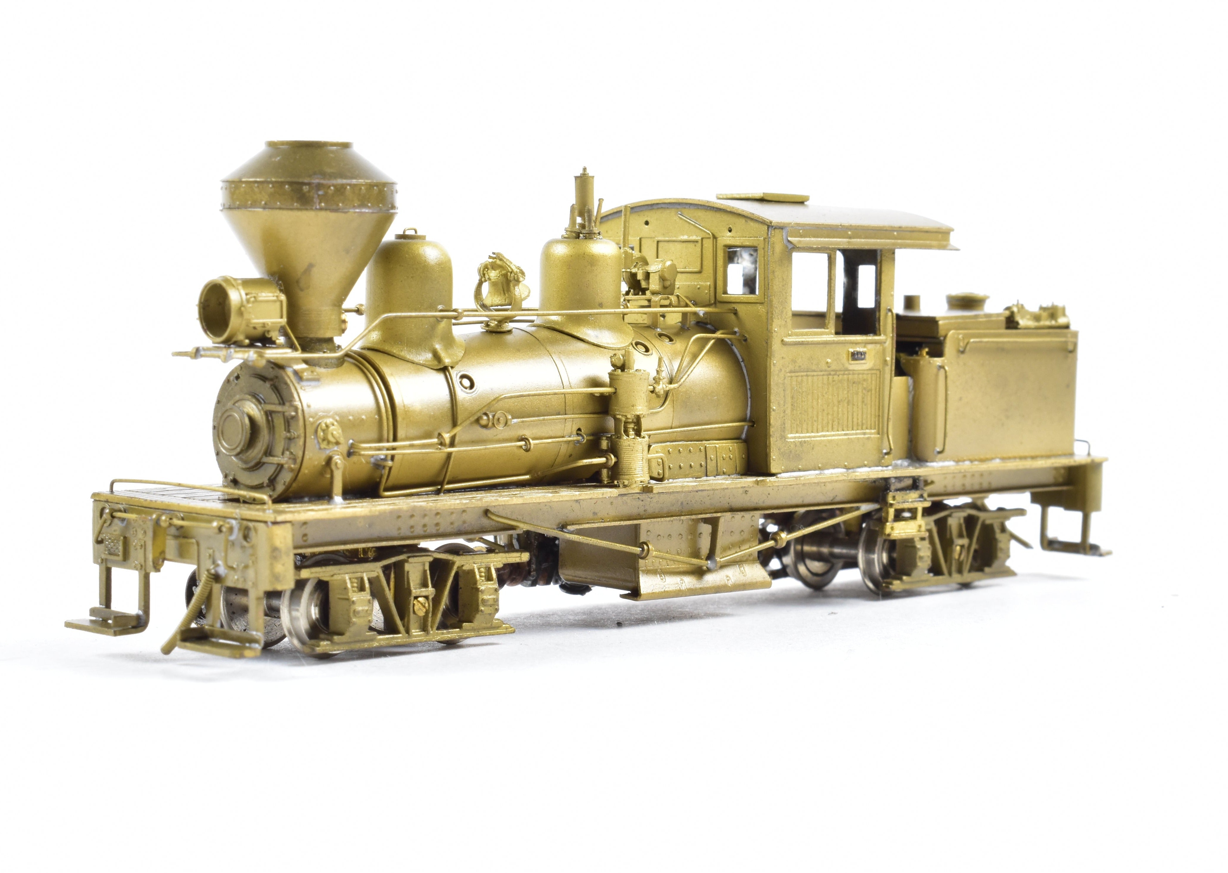 HOn3 Scale Brass Model Train - Pacific Fast Mail (PFM) - United Cowichan Railroad 25 - ton Shay Locomotive